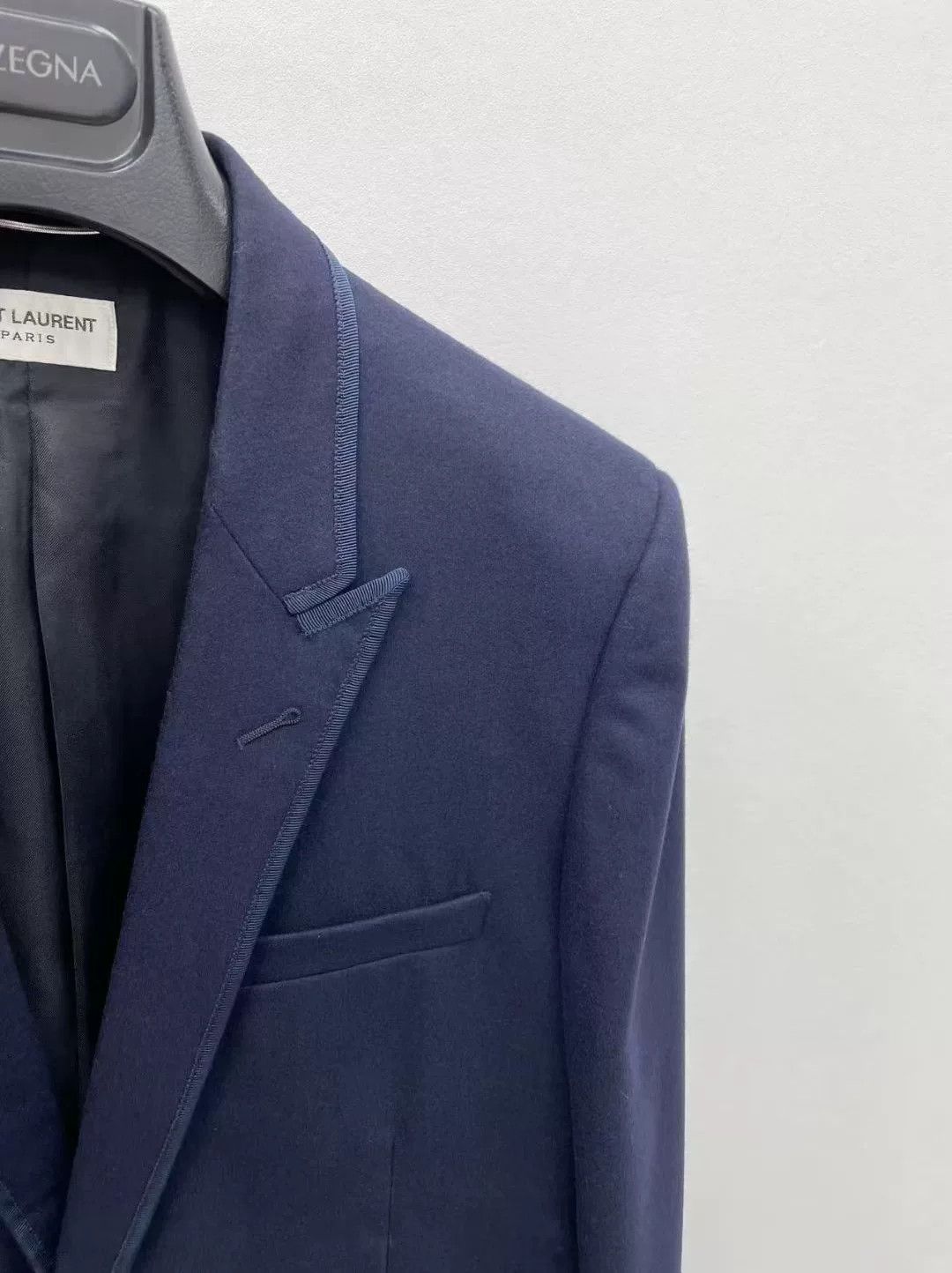 Saint Laurent Paris Saint Laurent Wool Blazer with Silk Lining Size US L / EU 52-54 / 3 - 3 Thumbnail
