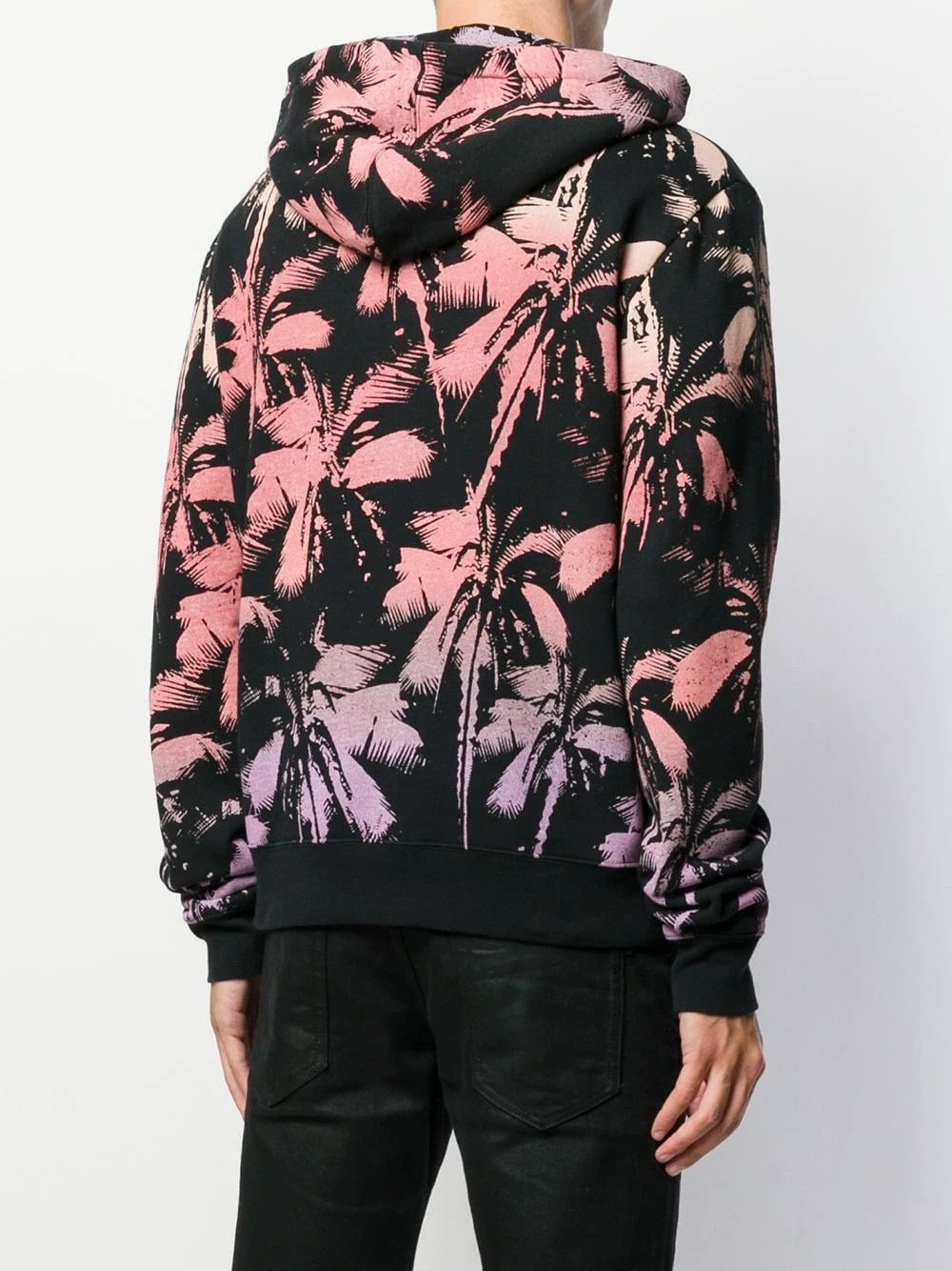 Saint Laurent Paris Saint Laurent Black Palm Tree Print Hoodie Size US M / EU 48-50 / 2 - 2 Thumbnail