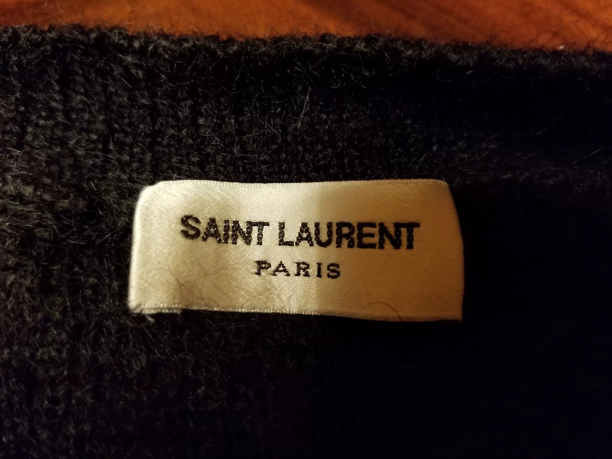 Saint Laurent Paris Saint Laurent Men's Black Graphic Sweater Size US L / EU 52-54 / 3 - 4 Thumbnail