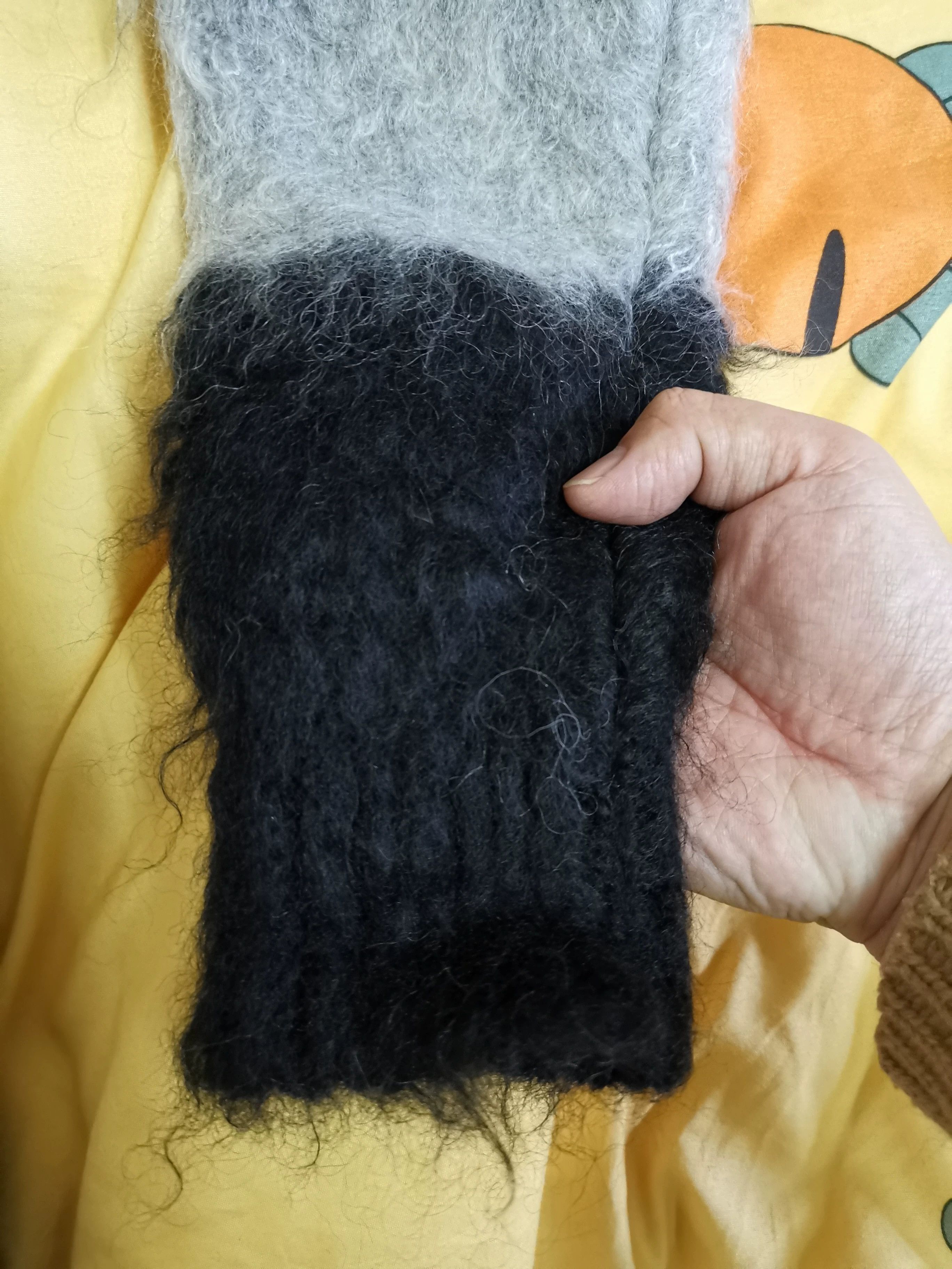 Saint Laurent Paris Saint Laurent Gradient Black-Gray Fuzzy Sweater Size US L / EU 52-54 / 3 - 4 Thumbnail