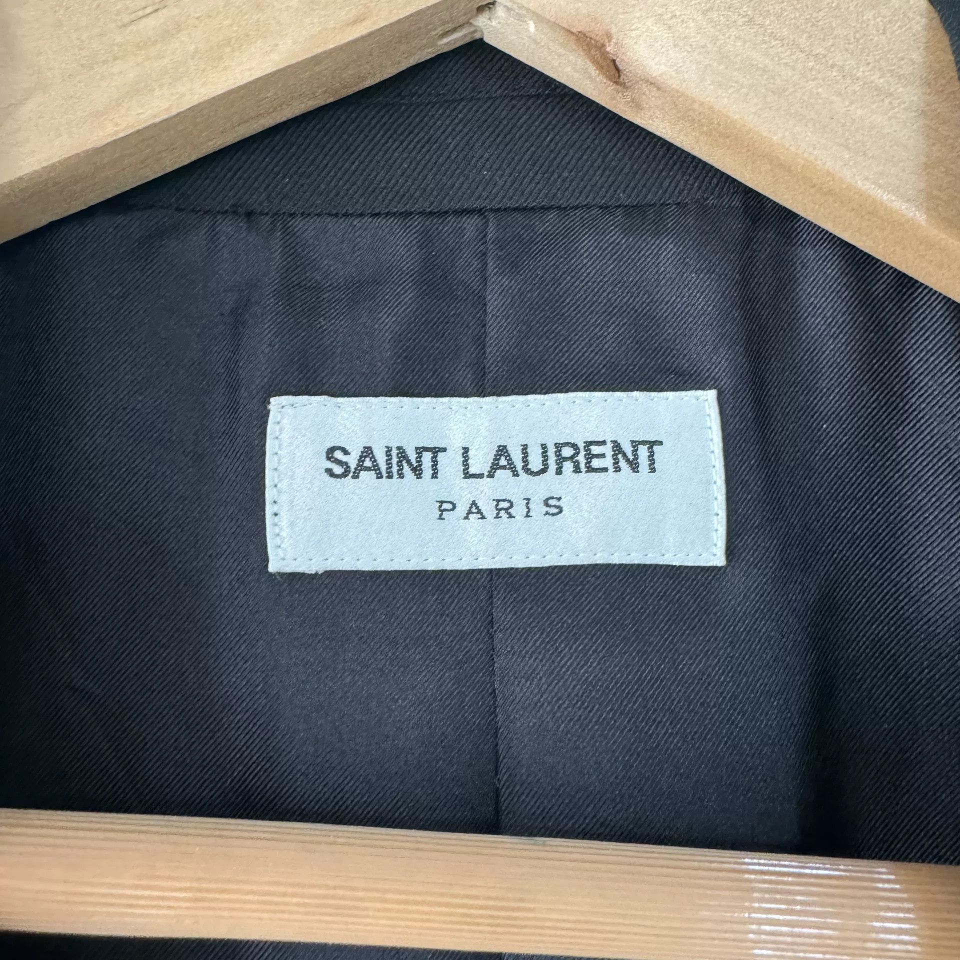 Saint Laurent Paris Saint Laurent Black Wool Blazer Size S / US 4 / IT 40 - 3 Thumbnail