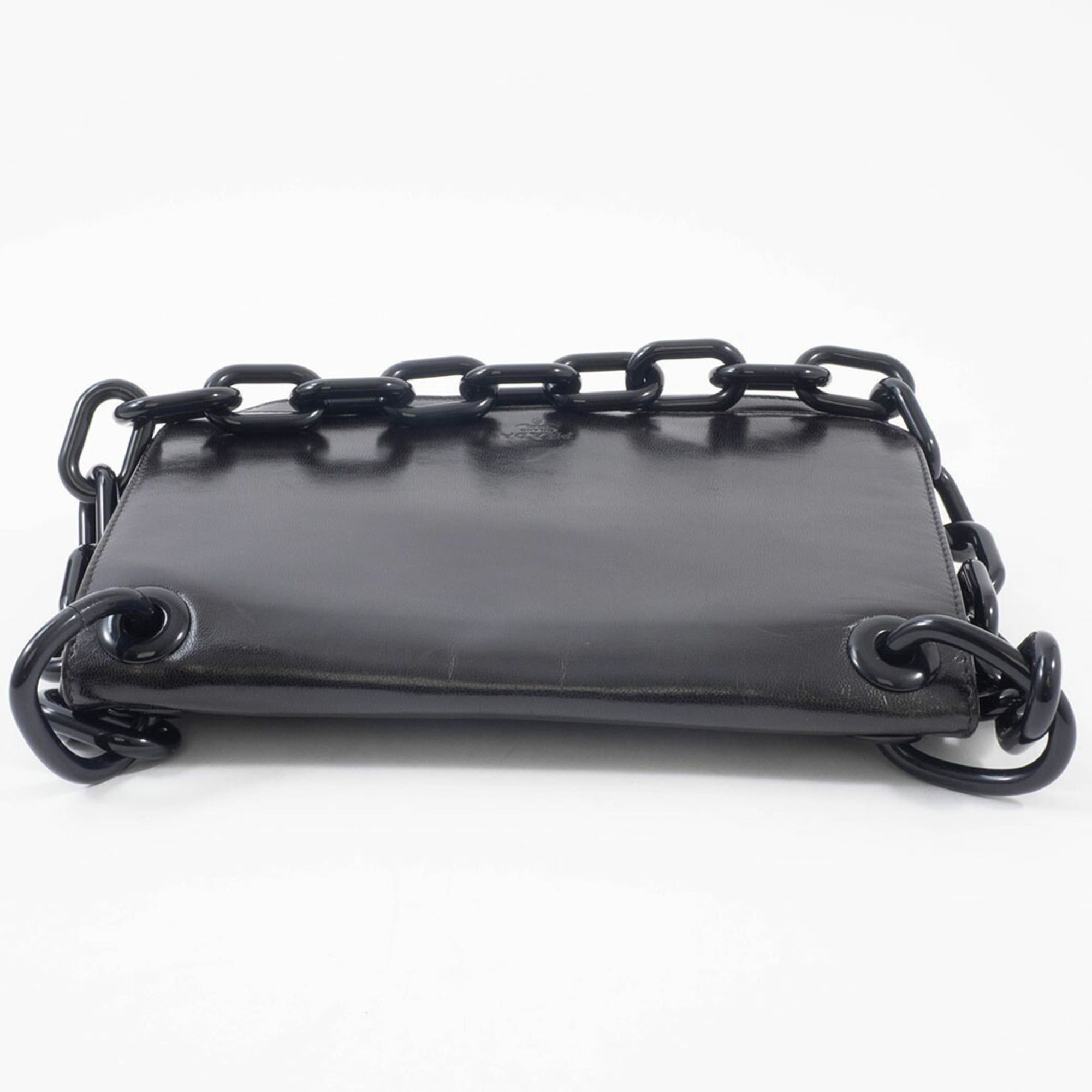 Prada Prada Madras Swing Chain Shoulder Bag B6622 in Black Leather Size ONE SIZE - 6 Thumbnail