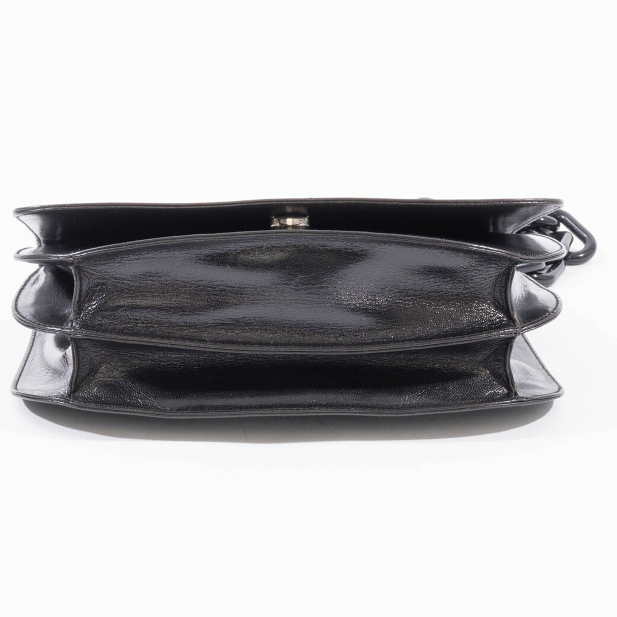 Prada Prada Madras Swing Chain Shoulder Bag B6622 in Black Leather Size ONE SIZE - 7 Thumbnail