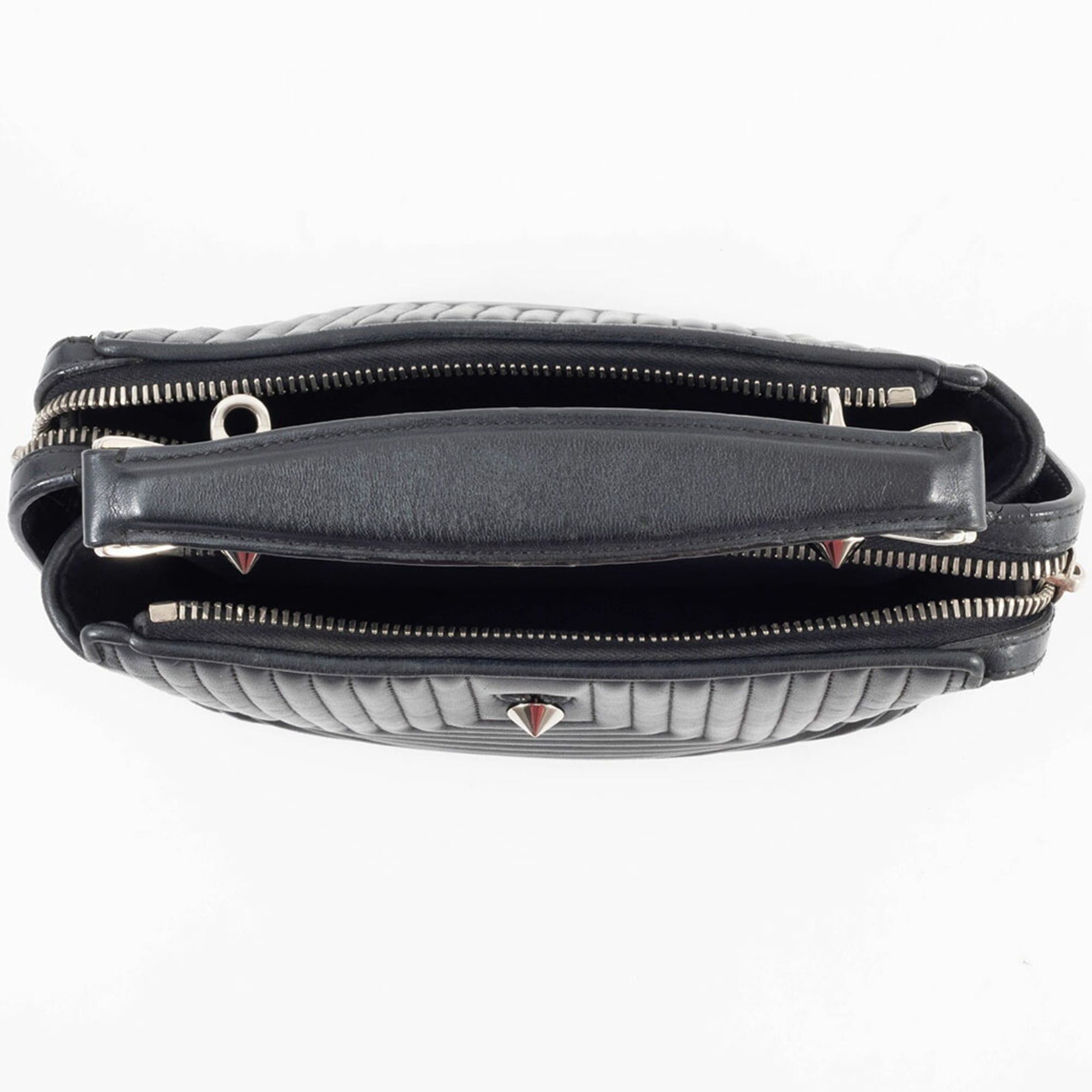 Fendi Fendi Dotcom Leather Shoulder Bag 8BN299 Black 2-Way Size ONE SIZE - 13 Thumbnail