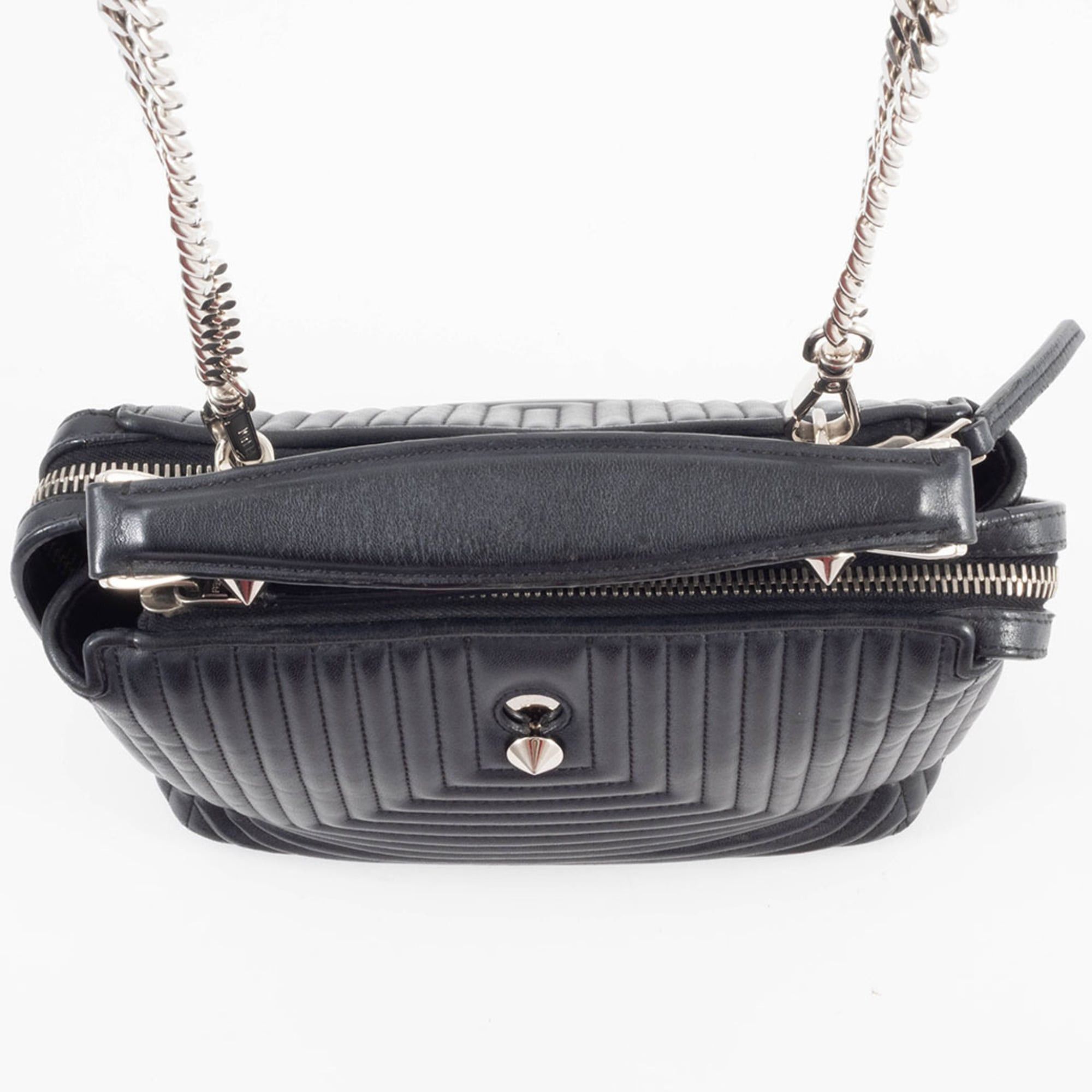 Fendi Fendi Dotcom Leather Shoulder Bag 8BN299 Black 2-Way Size ONE SIZE - 6 Thumbnail