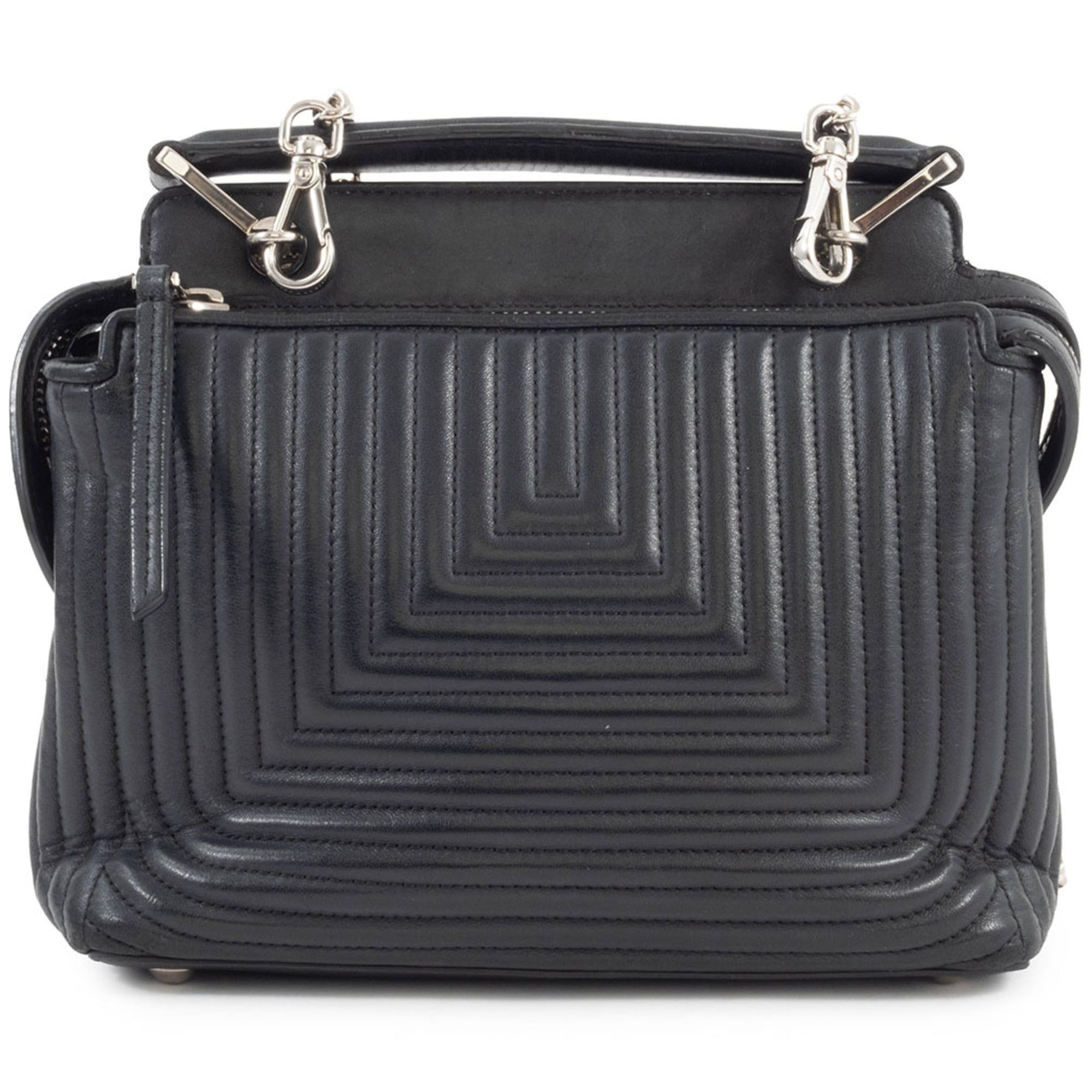 Fendi Fendi Dotcom Leather Shoulder Bag 8BN299 Black 2-Way Size ONE SIZE - 3 Thumbnail