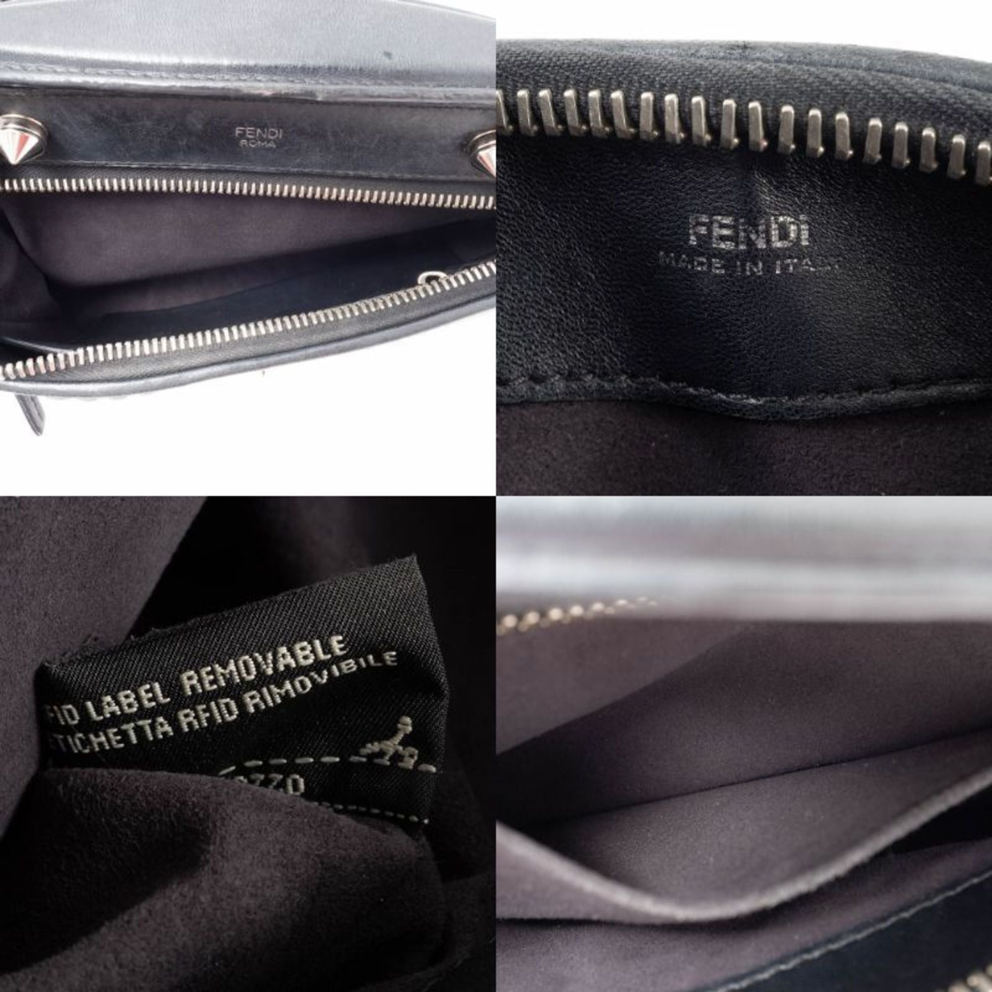 Fendi Fendi Dotcom Leather Shoulder Bag 8BN299 Black 2-Way Size ONE SIZE - 15 Thumbnail