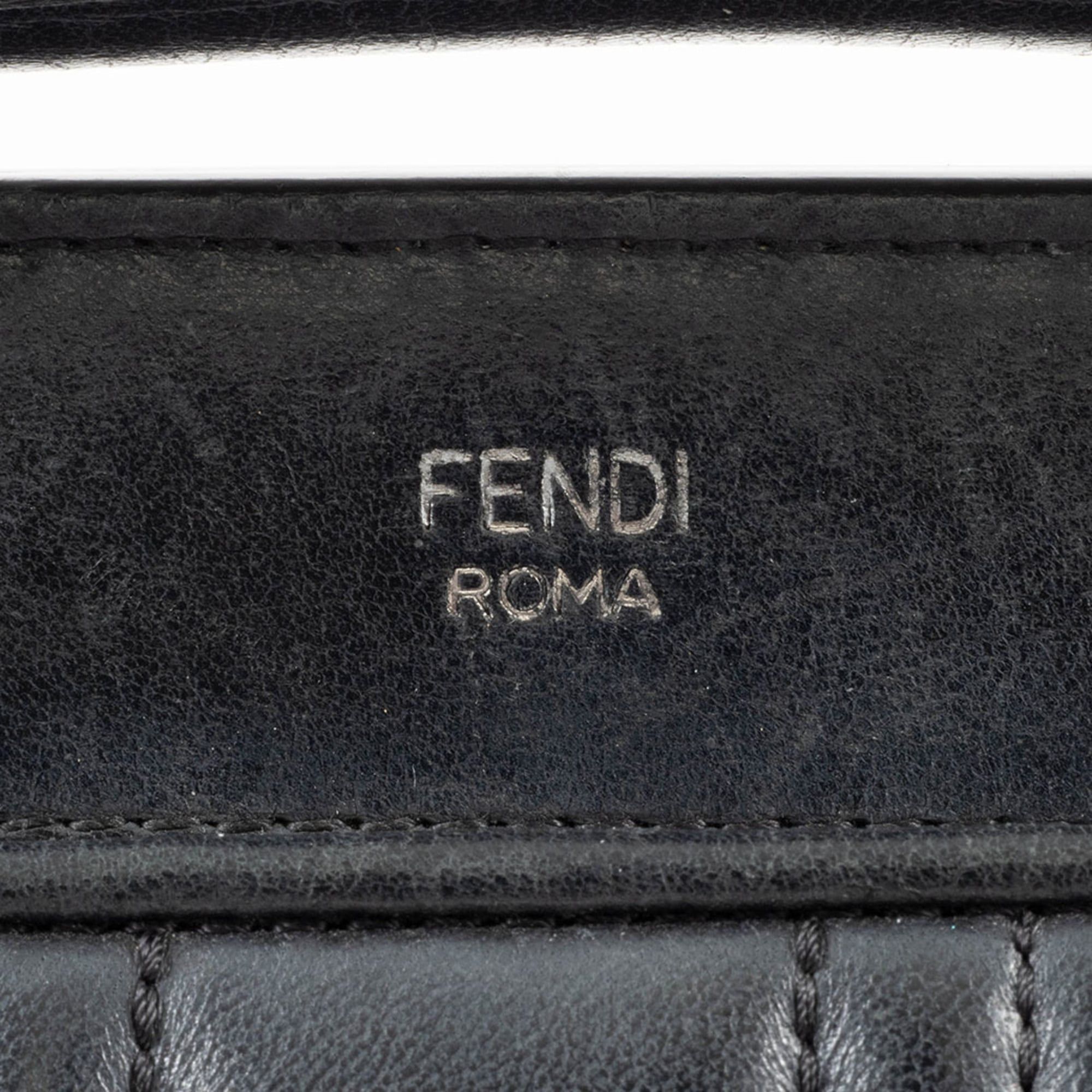 Fendi Fendi Dotcom Leather Shoulder Bag 8BN299 Black 2-Way Size ONE SIZE - 10 Thumbnail