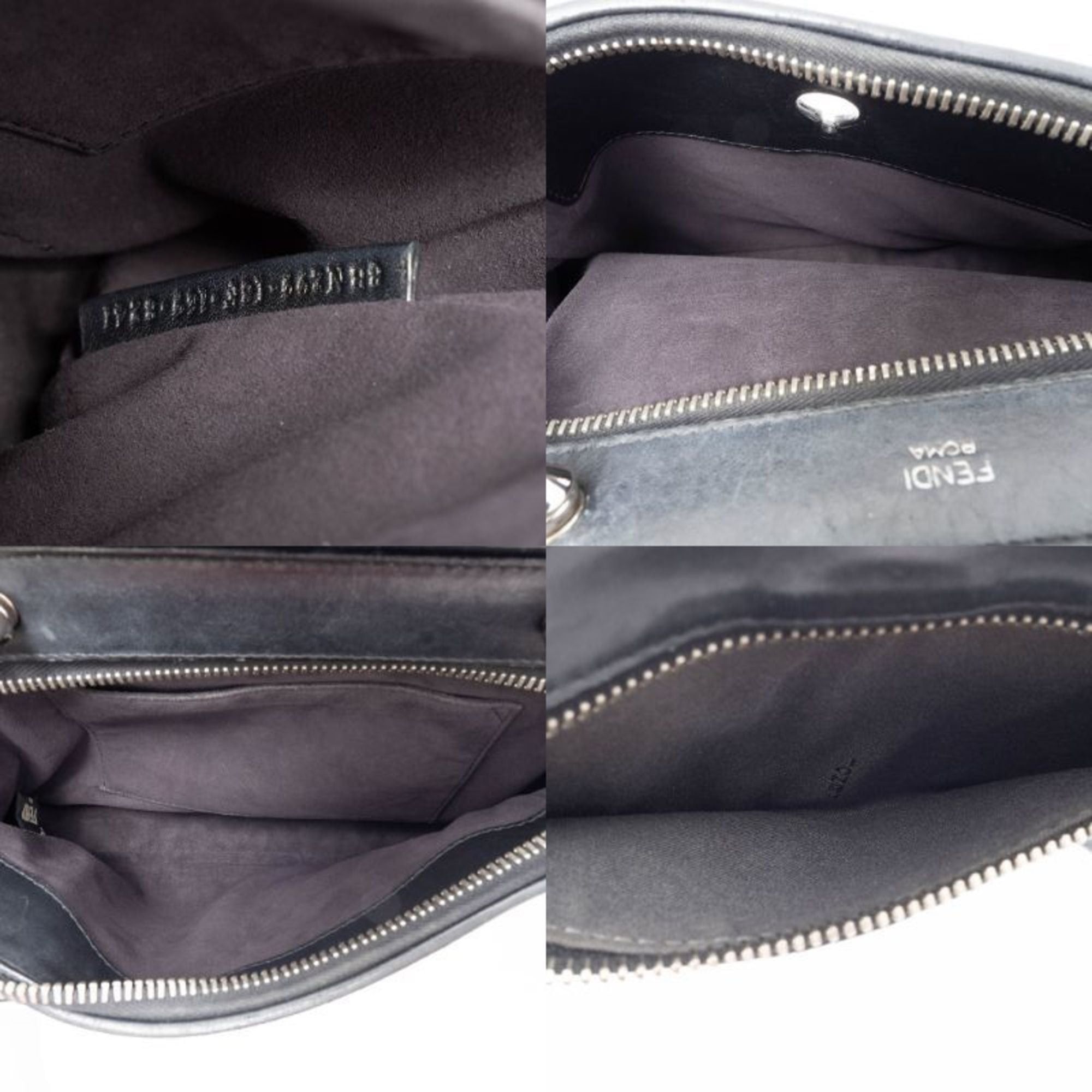 Fendi Fendi Dotcom Leather Shoulder Bag 8BN299 Black 2-Way Size ONE SIZE - 14 Thumbnail