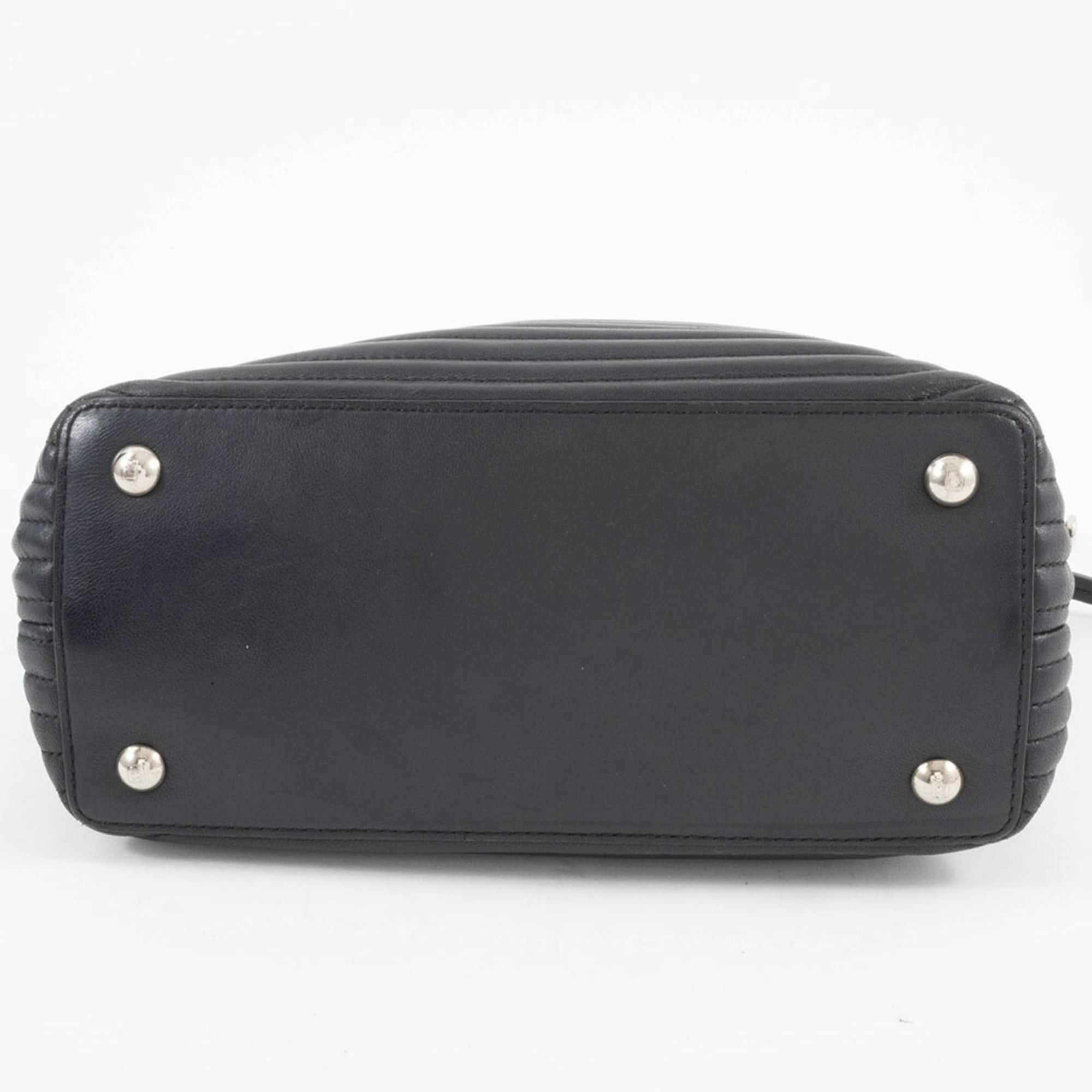 Fendi Fendi Dotcom Leather Shoulder Bag 8BN299 Black 2-Way Size ONE SIZE - 7 Thumbnail