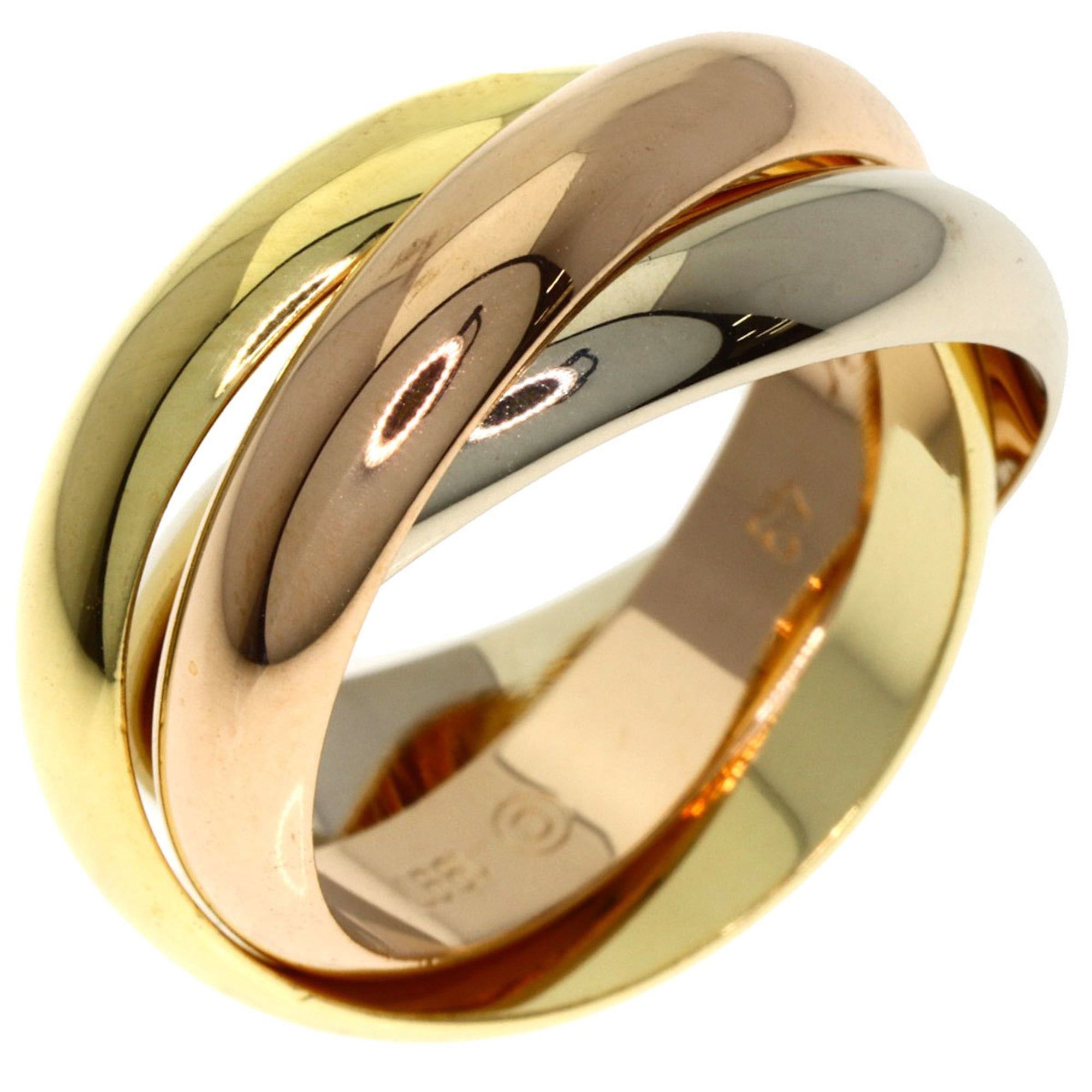 Cartier Cartier Trinity MM #49 Ring, 18K Yellow Gold/18KPG/18KWG, Women's Size ONE SIZE - 2 Thumbnail