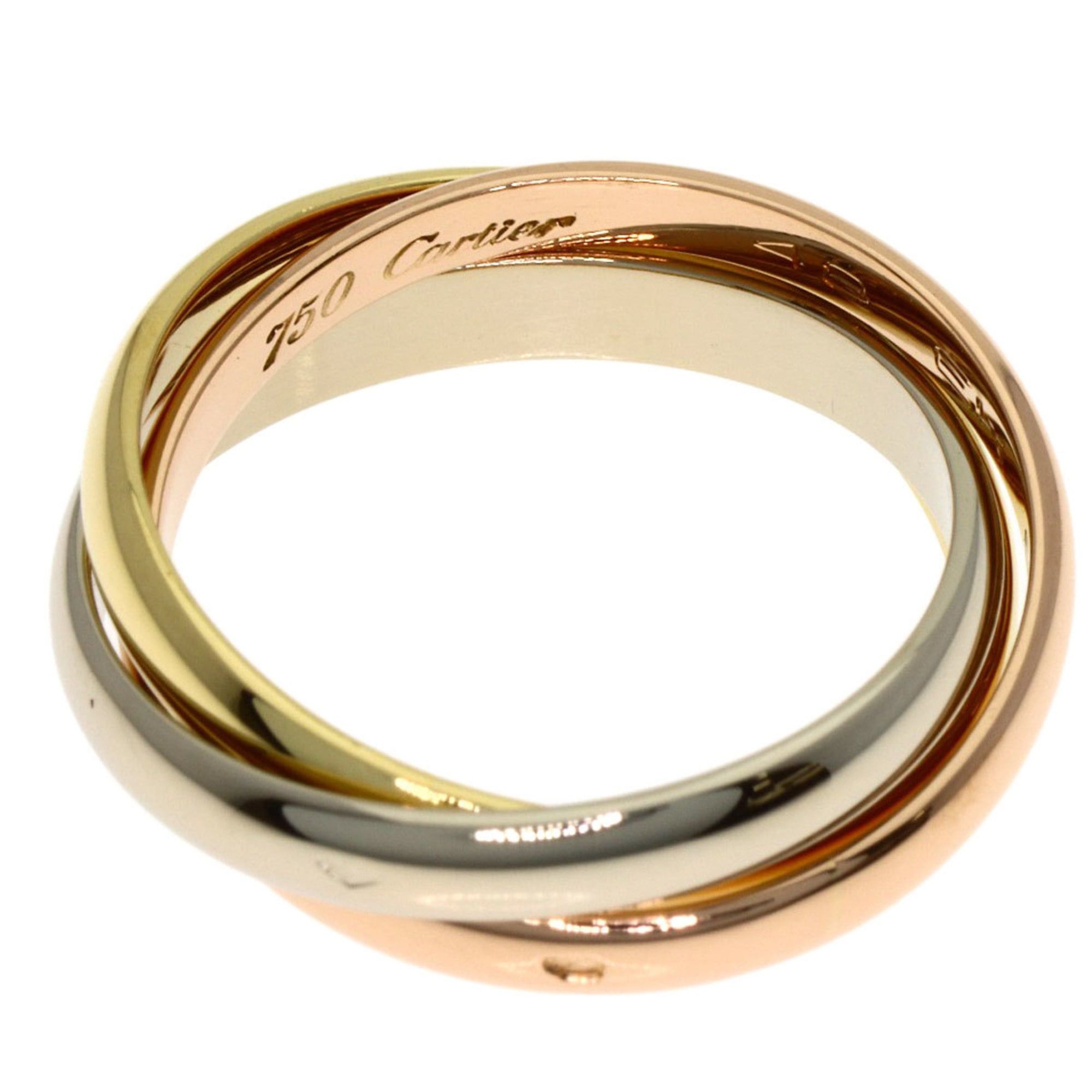 Cartier Cartier Trinity Small #48 Ring, 18K Yellow Gold/18KPG/18KWG, Women's Size ONE SIZE - 3 Thumbnail