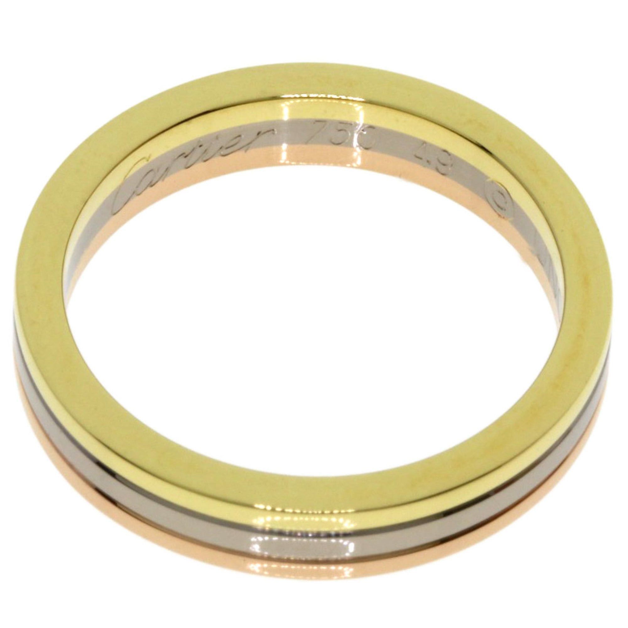 Cartier Cartier Three-Color #49 Ring, 18K Yellow Gold/18KWG/18KPG, Women's Size ONE SIZE - 4 Thumbnail