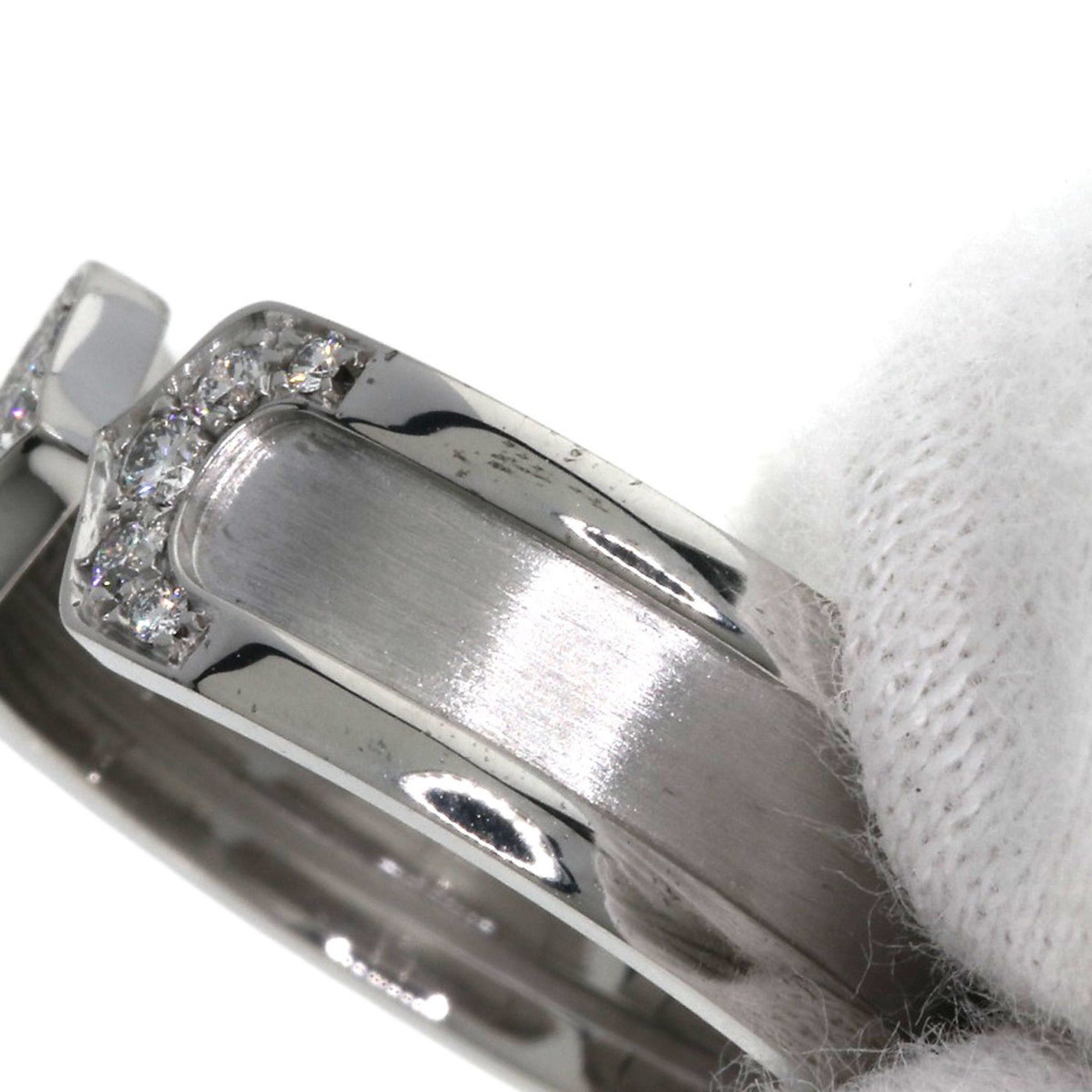 Cartier Cartier C2 Ring, Diamond, Small, #54, 18K White Gold, Women's, CARTIER Size ONE SIZE - 9 Thumbnail
