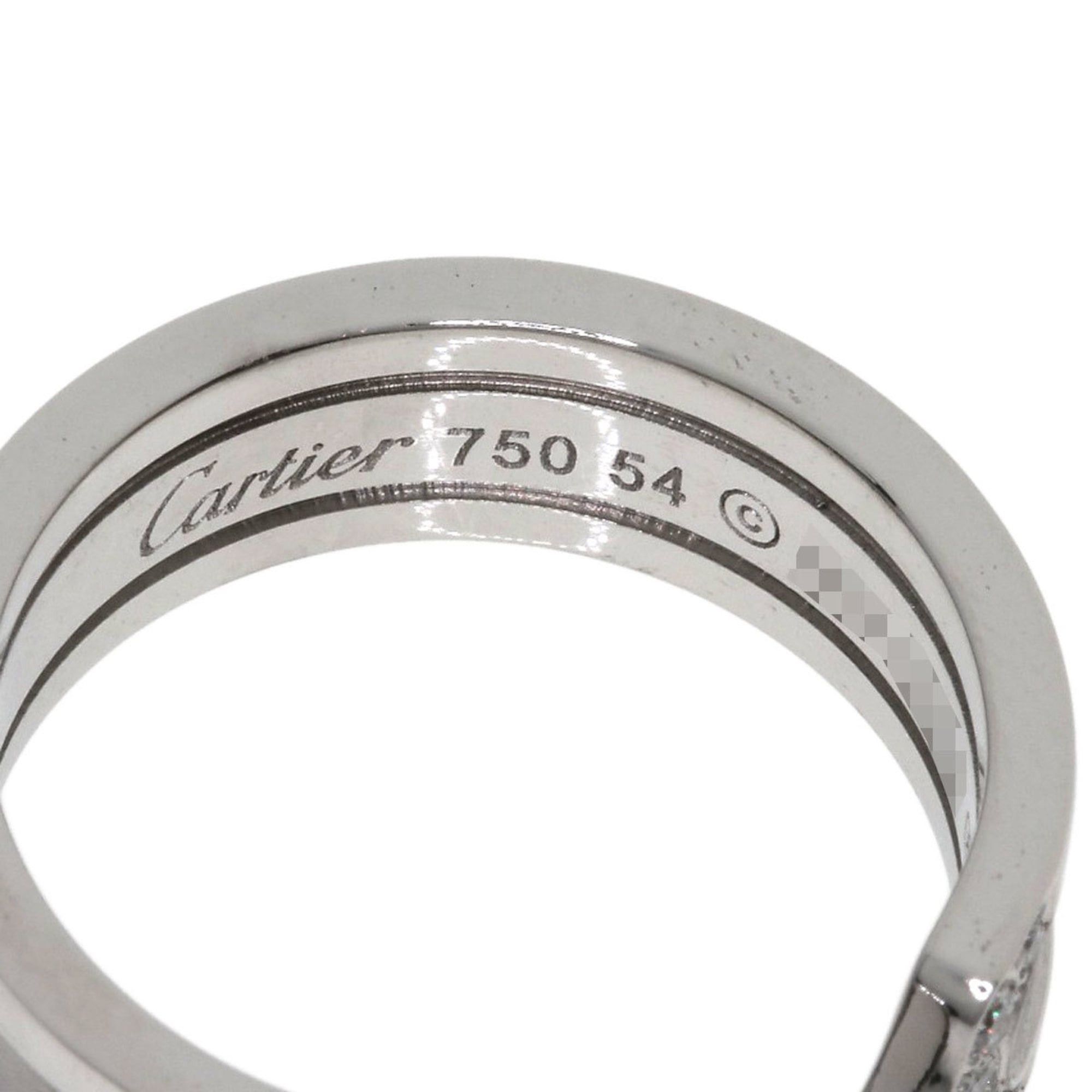 Cartier Cartier C2 Ring, Diamond, Small, #54, 18K White Gold, Women's, CARTIER Size ONE SIZE - 5 Thumbnail