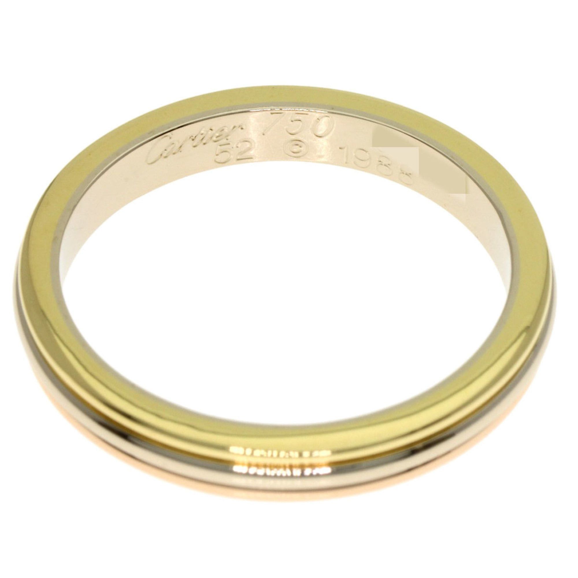 Cartier Cartier 3-Color #52 Ring, 18K Yellow Gold/18KPG/18KWG, Women's Size ONE SIZE - 4 Thumbnail