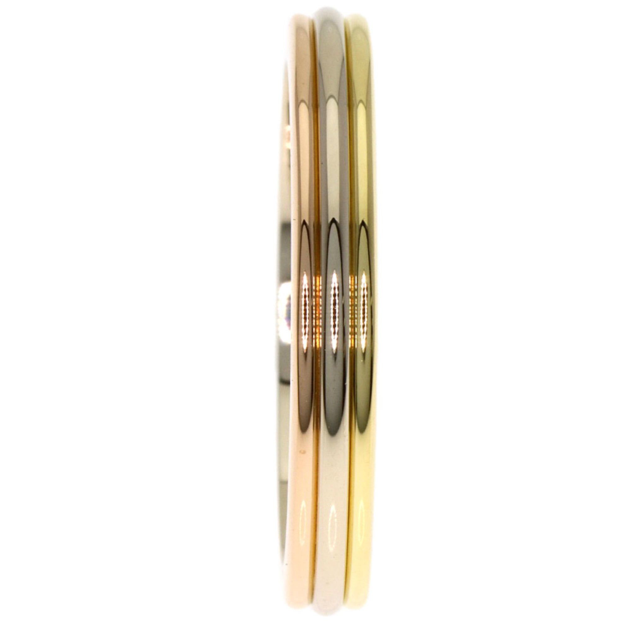 Cartier Cartier 3-Color #52 Ring, 18K Yellow Gold/18KPG/18KWG, Women's Size ONE SIZE - 3 Thumbnail