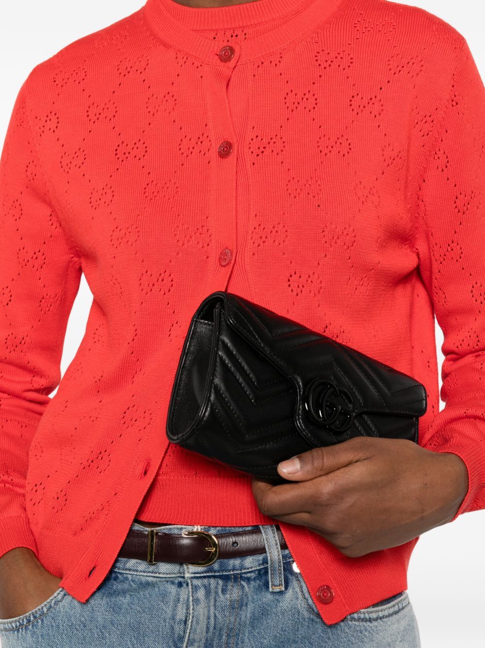 Gucci GG MARMONT LEATHER WALLET ON CHAIN Size ONE SIZE - 5 Thumbnail