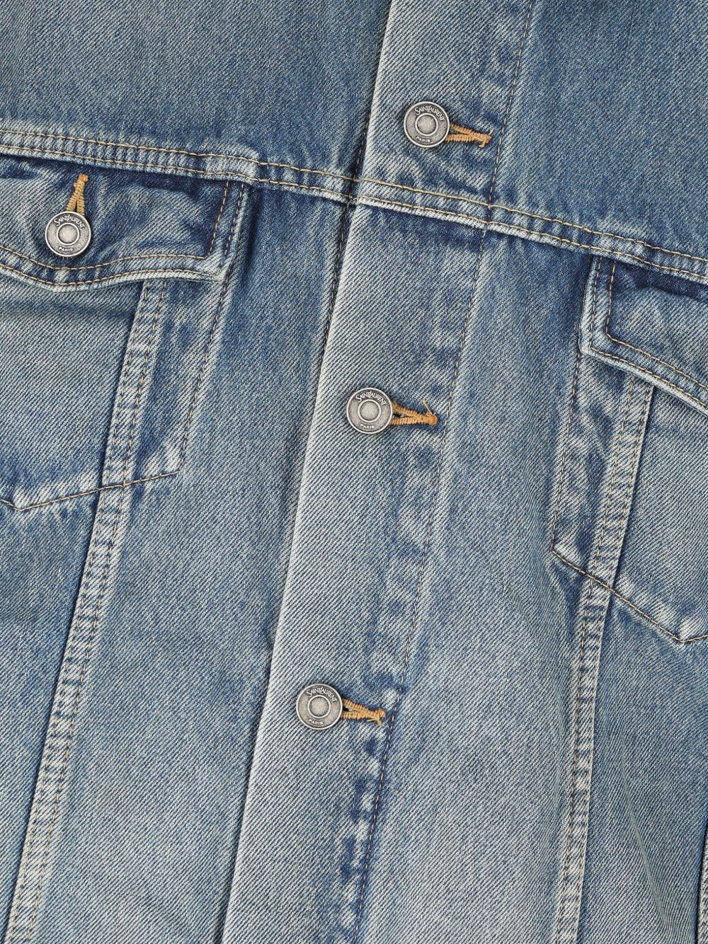 Saint Laurent Paris DENIM TRUCKER JACKET Size US L / EU 52-54 / 3 - 2 Thumbnail