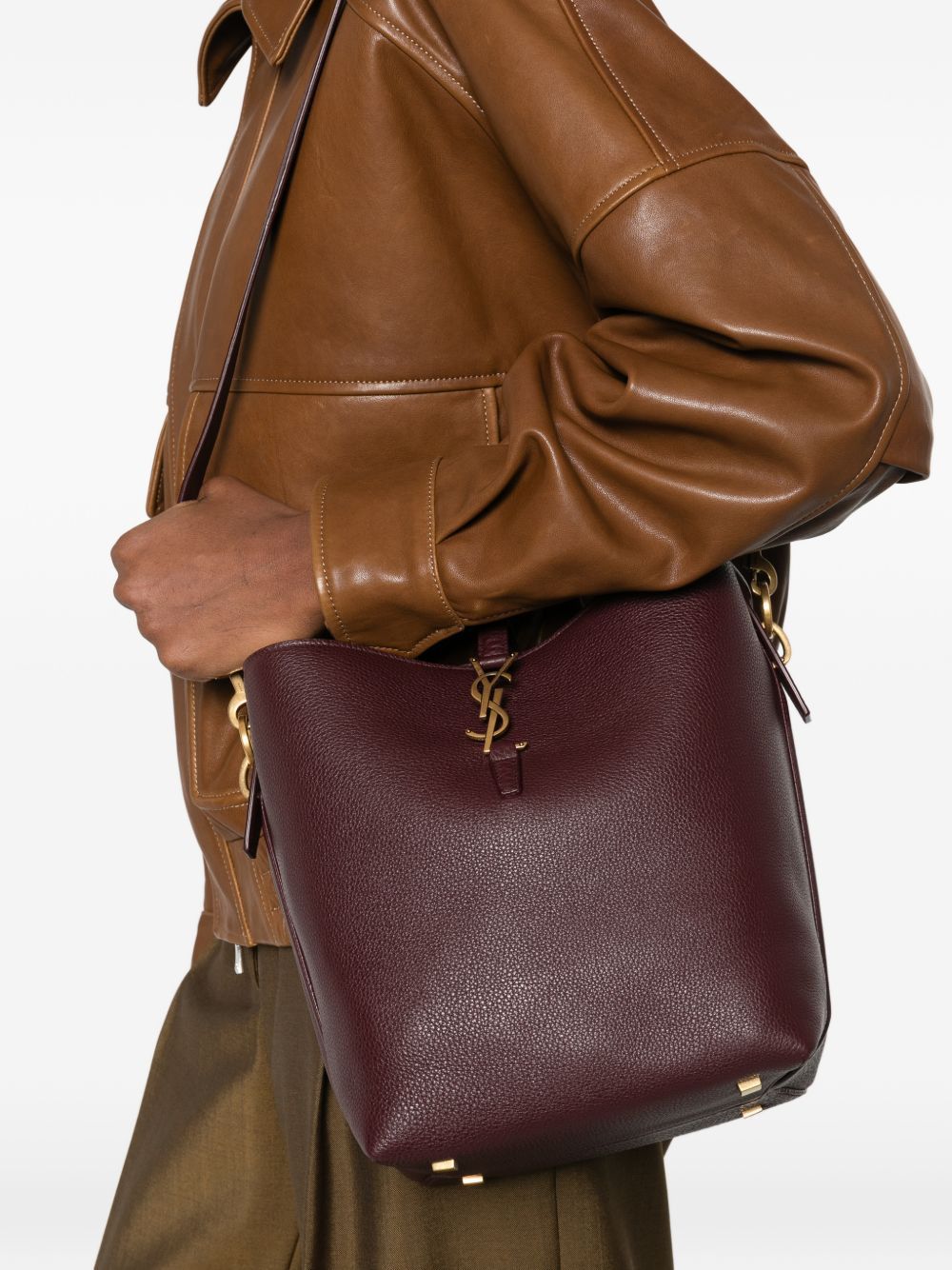 Saint Laurent Paris LE 37 MEDIUM LEATHER BUCKET BAG Size ONE SIZE - 4 Thumbnail