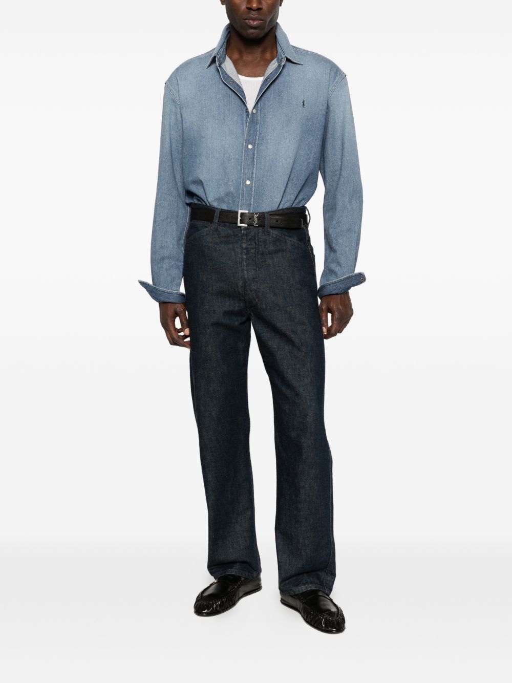 Saint Laurent Paris DENIM COTTON SHIRT Size US L / EU 52-54 / 3 - 4 Thumbnail
