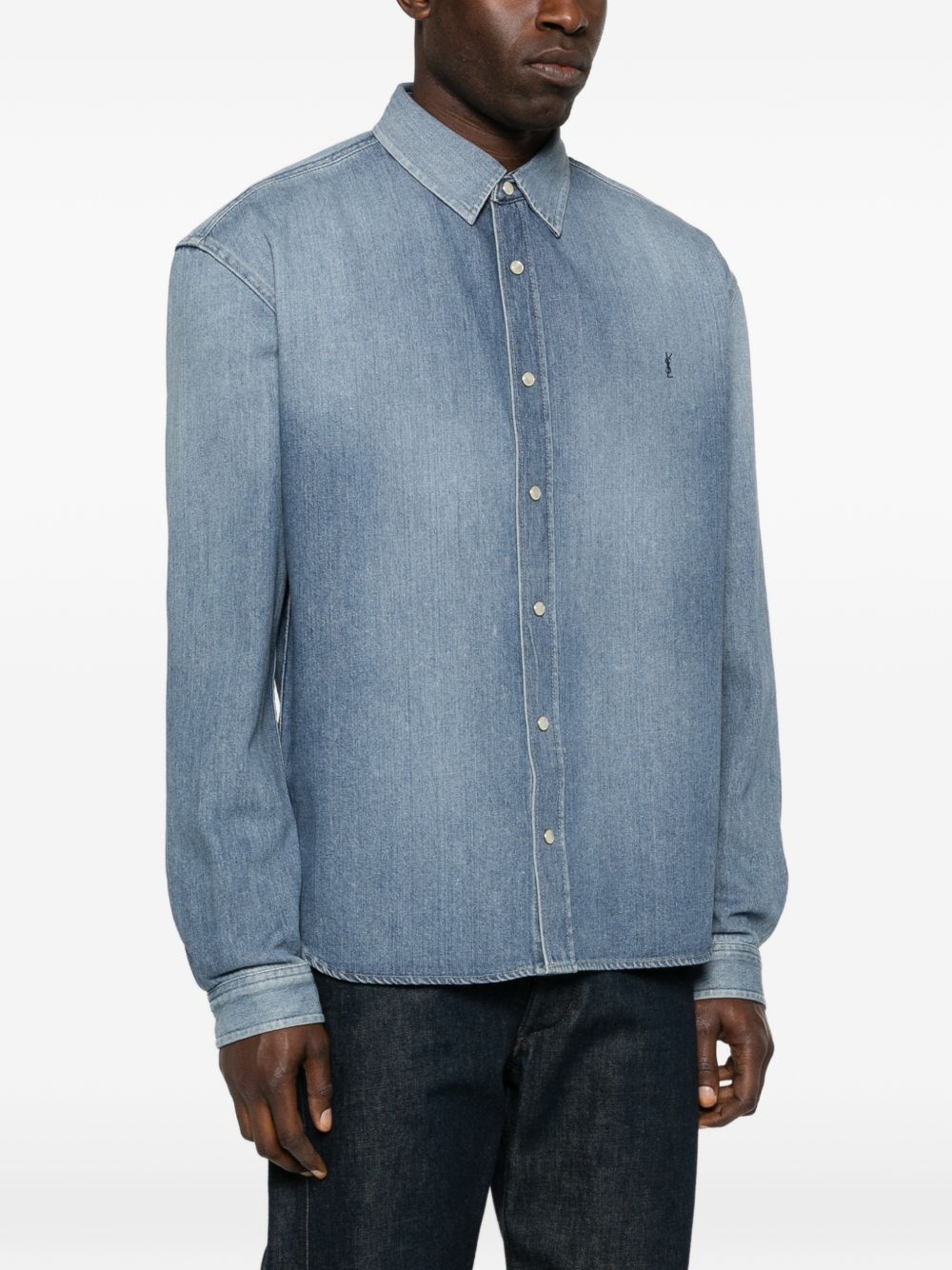 Saint Laurent Paris DENIM COTTON SHIRT Size US L / EU 52-54 / 3 - 2 Thumbnail