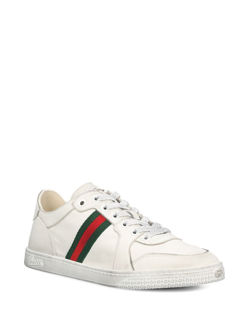 Gucci STRETCH LEATHER SNEAKERS Size US 7.5 / IT 37.5 - 2 Thumbnail