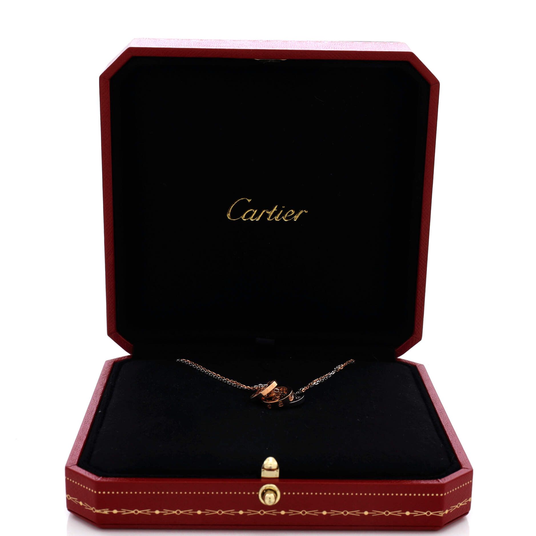 Cartier Love 3 Ring Pendant Necklace Size ONE SIZE - 2 Thumbnail