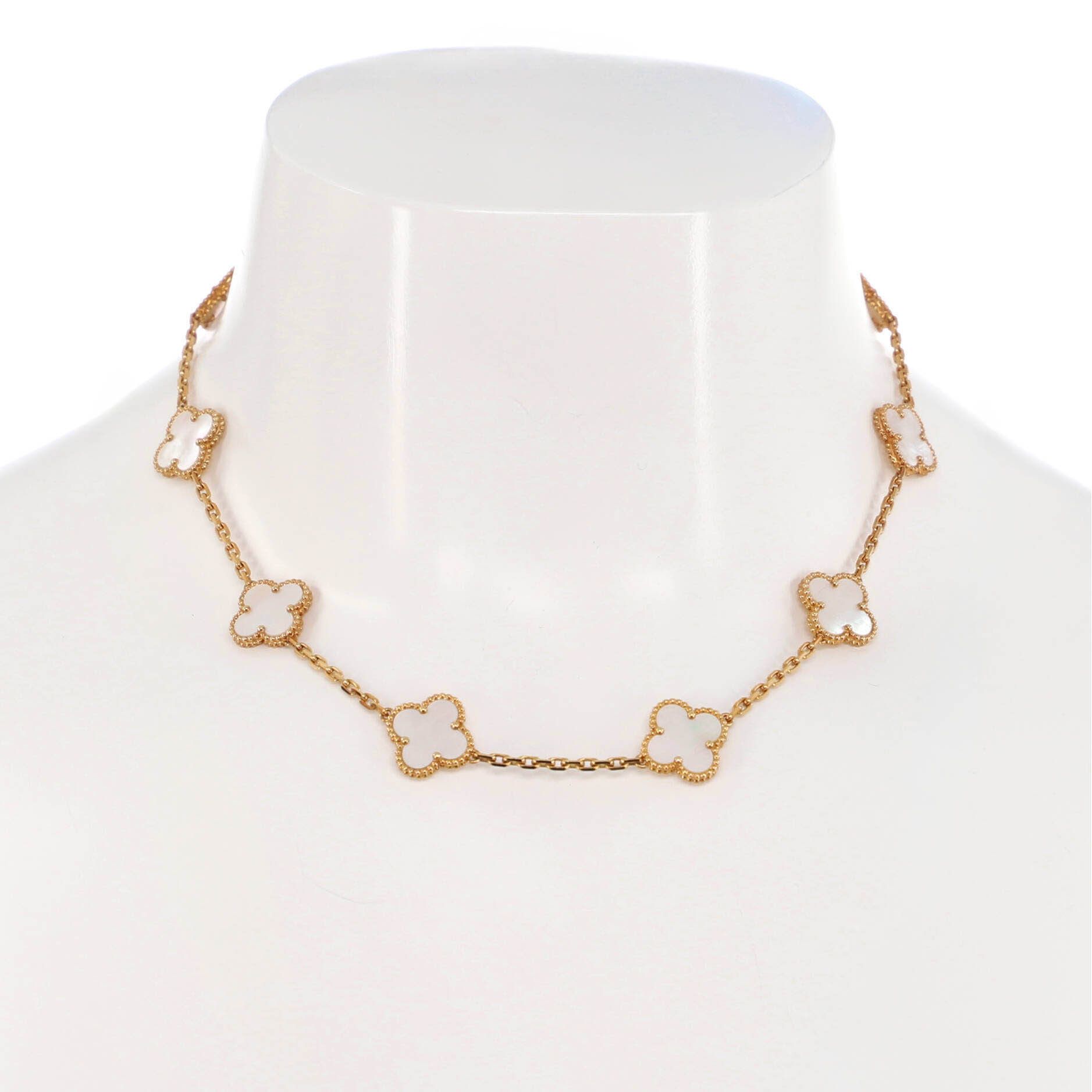 Van Cleef & Arpels Vintage Alhambra 10 Motifs Necklace Size ONE SIZE - 5 Thumbnail