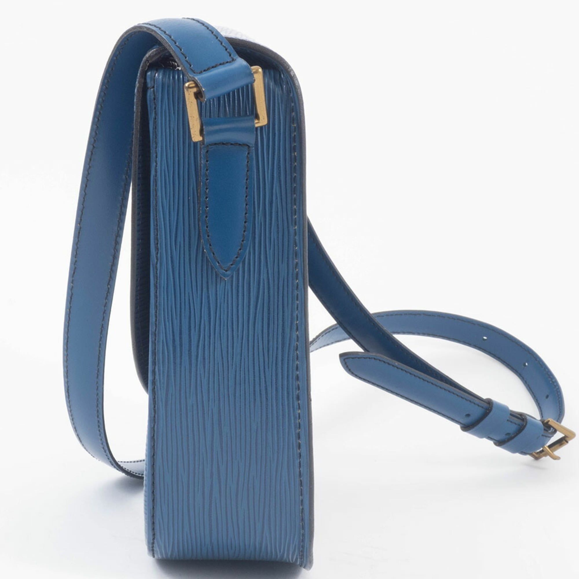 Louis Vuitton Louis Vuitton Saint-Cloud Epi Leather Shoulder Bag, Blue, M52195 Size ONE SIZE - 5 Thumbnail