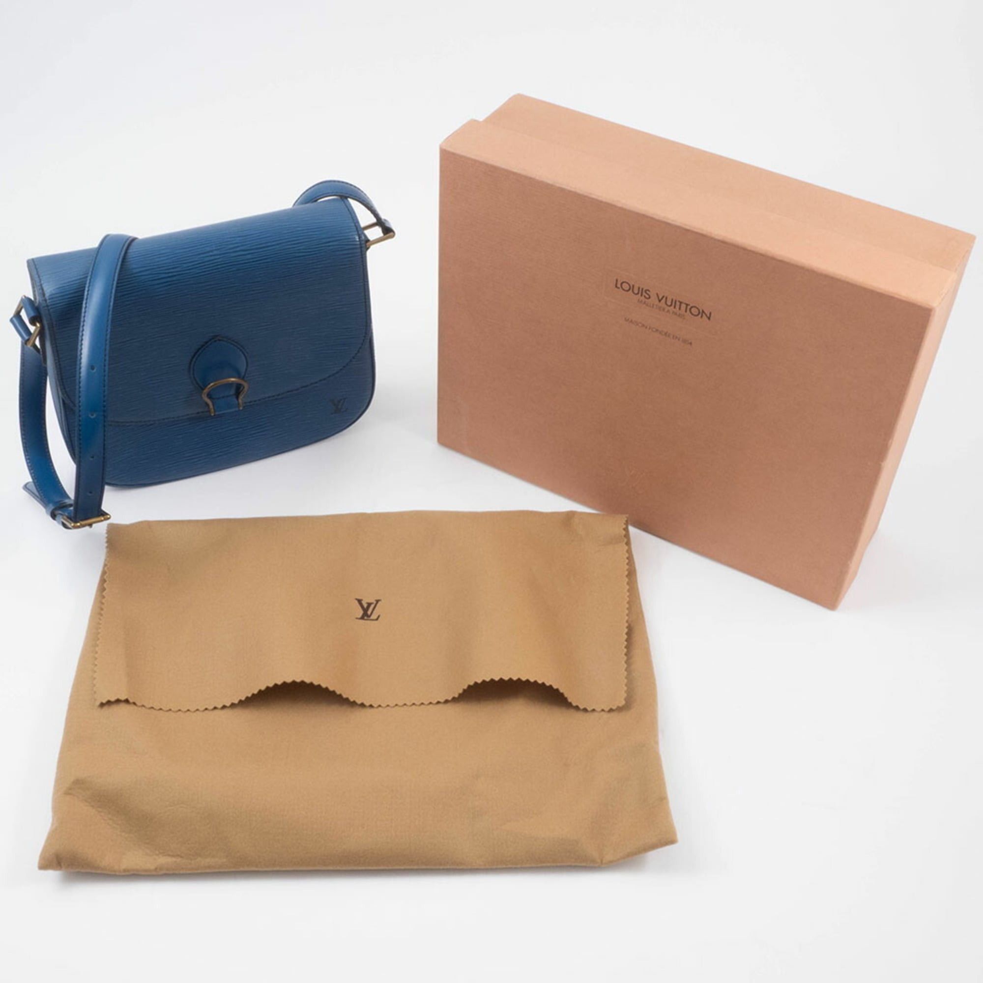 Louis Vuitton Louis Vuitton Saint-Cloud Epi Leather Shoulder Bag, Blue, M52195 Size ONE SIZE - 16 Thumbnail