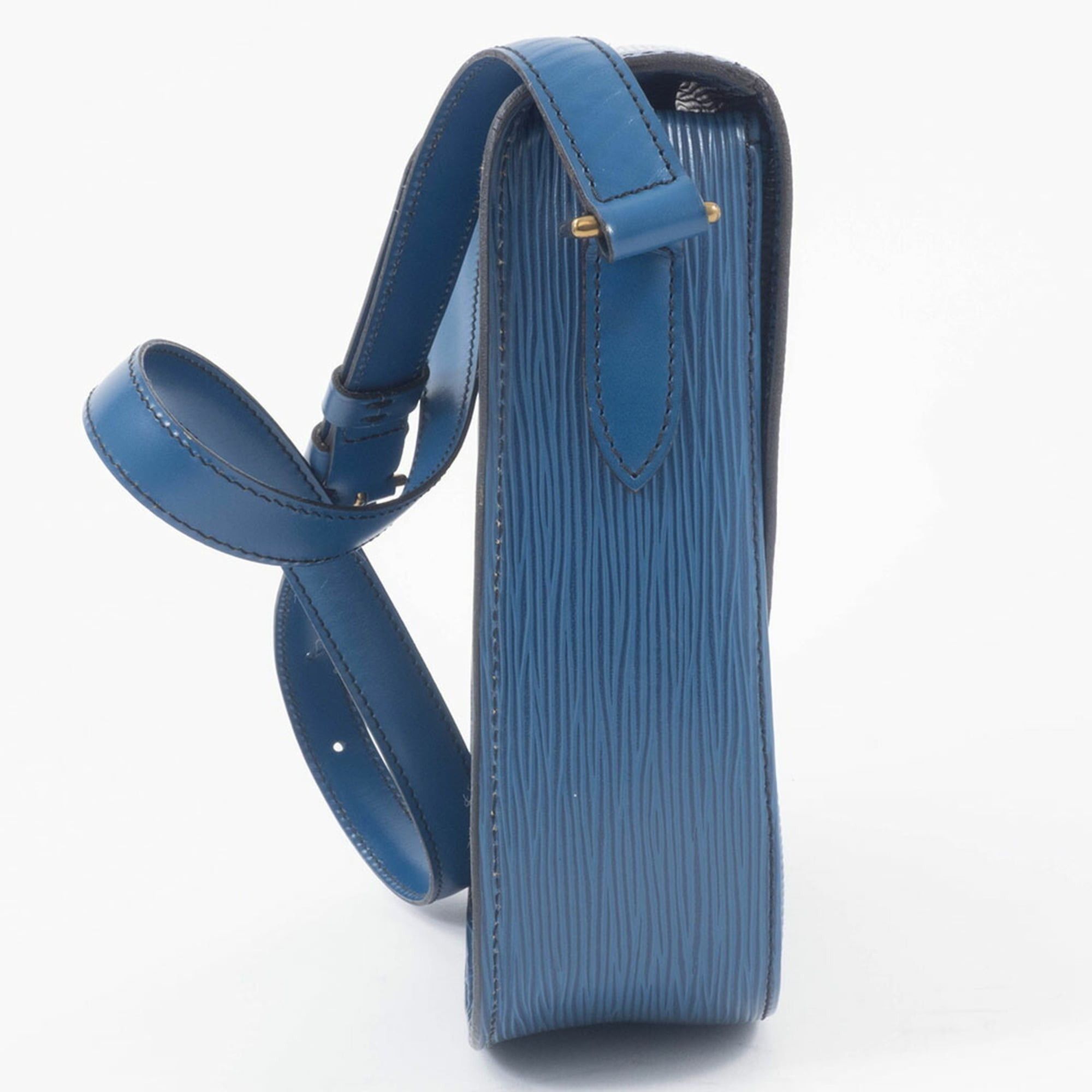 Louis Vuitton Louis Vuitton Saint-Cloud Epi Leather Shoulder Bag, Blue, M52195 Size ONE SIZE - 4 Thumbnail