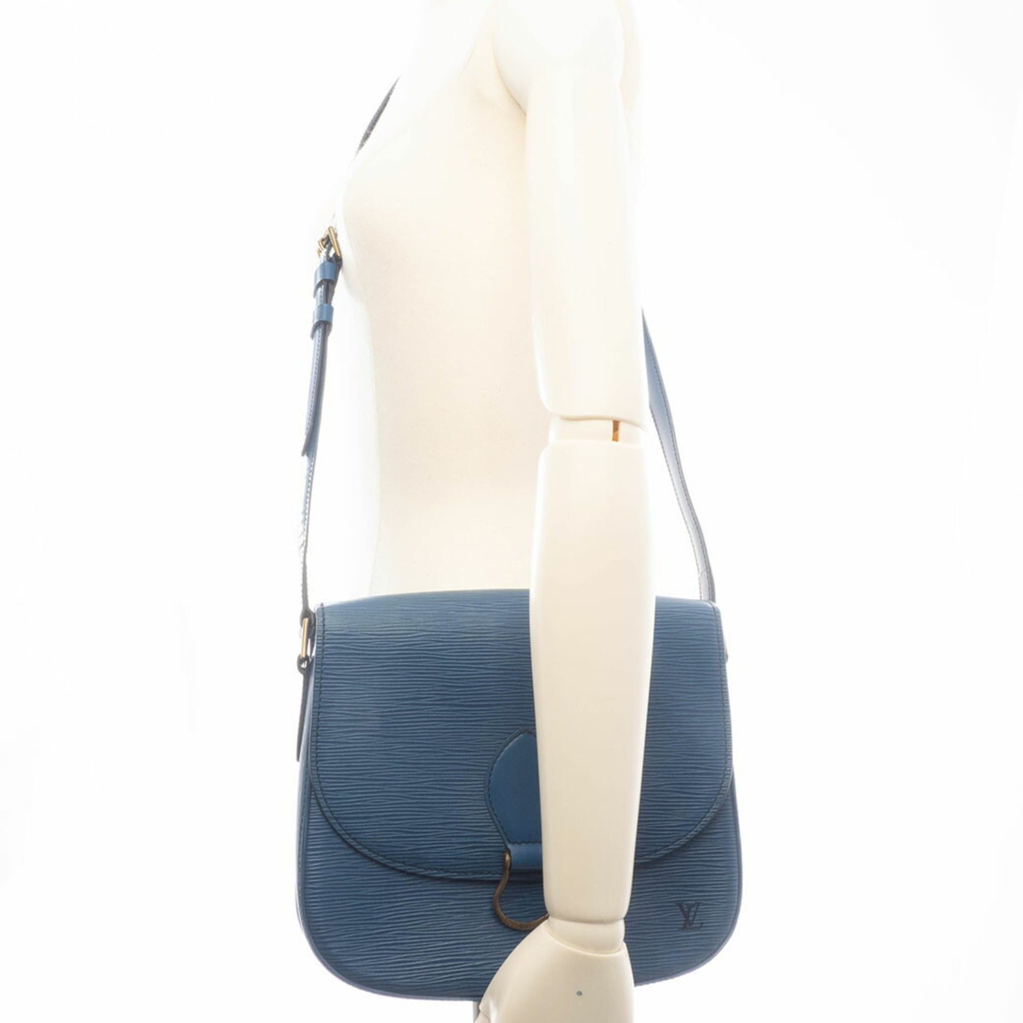 Louis Vuitton Louis Vuitton Saint-Cloud Epi Leather Shoulder Bag, Blue, M52195 Size ONE SIZE - 11 Thumbnail