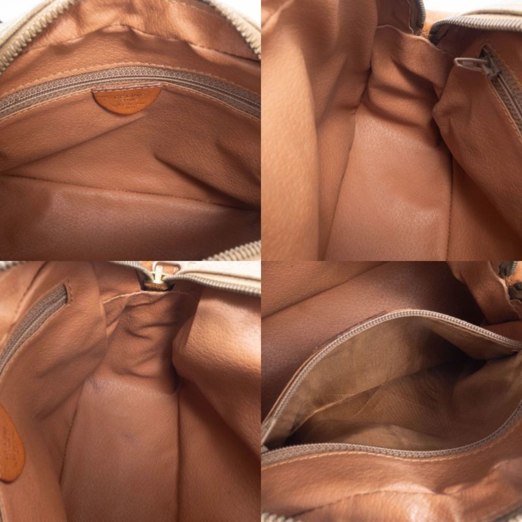 Celine Celine Women's Shoulder Bag in Beige Macadam Leather Size ONE SIZE - 15 Thumbnail