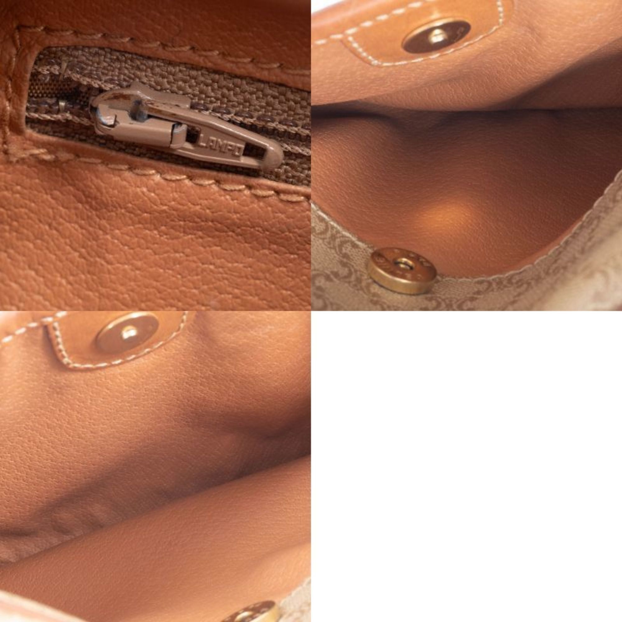 Celine Celine Women's Shoulder Bag in Beige Macadam Leather Size ONE SIZE - 16 Thumbnail