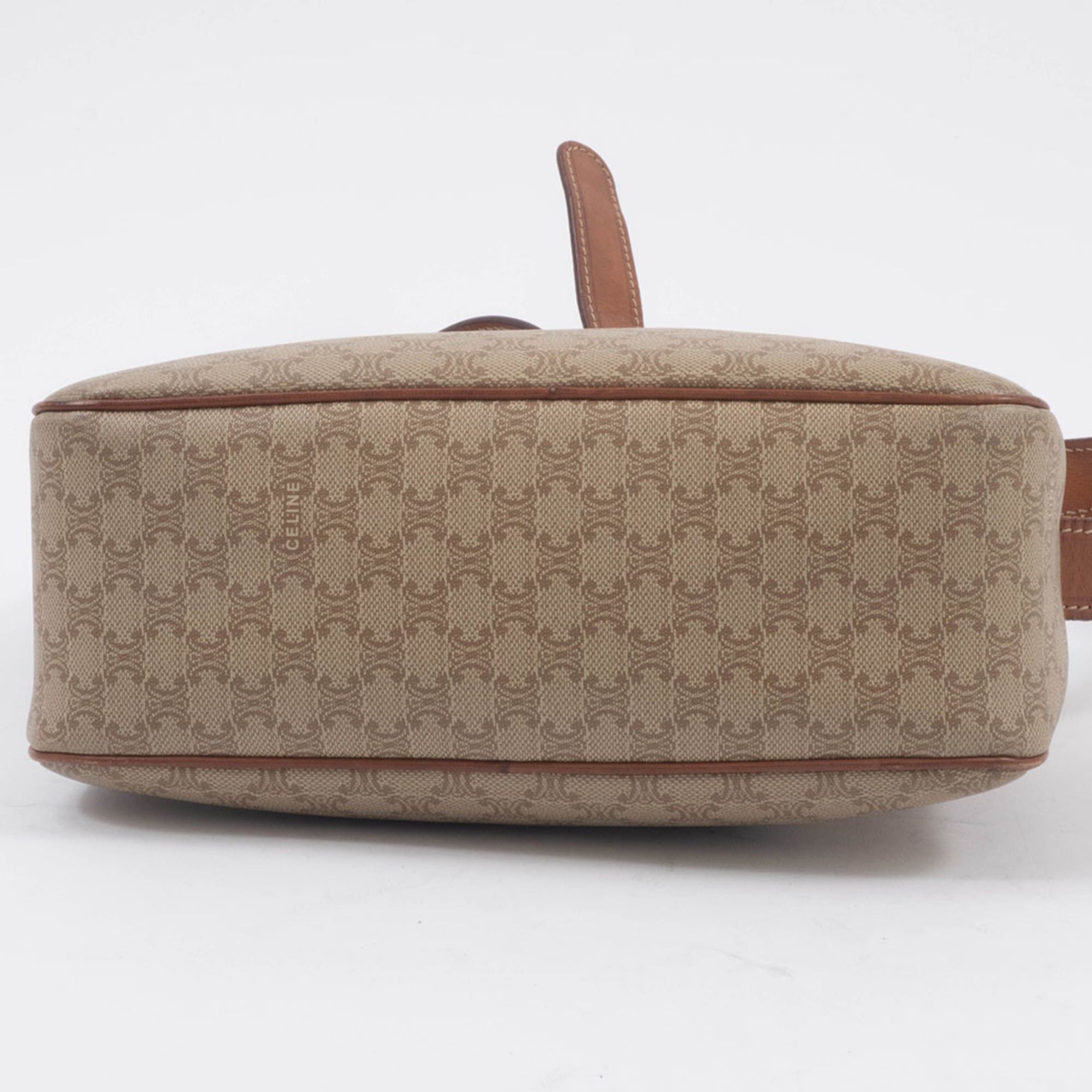 Celine Celine Women's Shoulder Bag in Beige Macadam Leather Size ONE SIZE - 7 Thumbnail