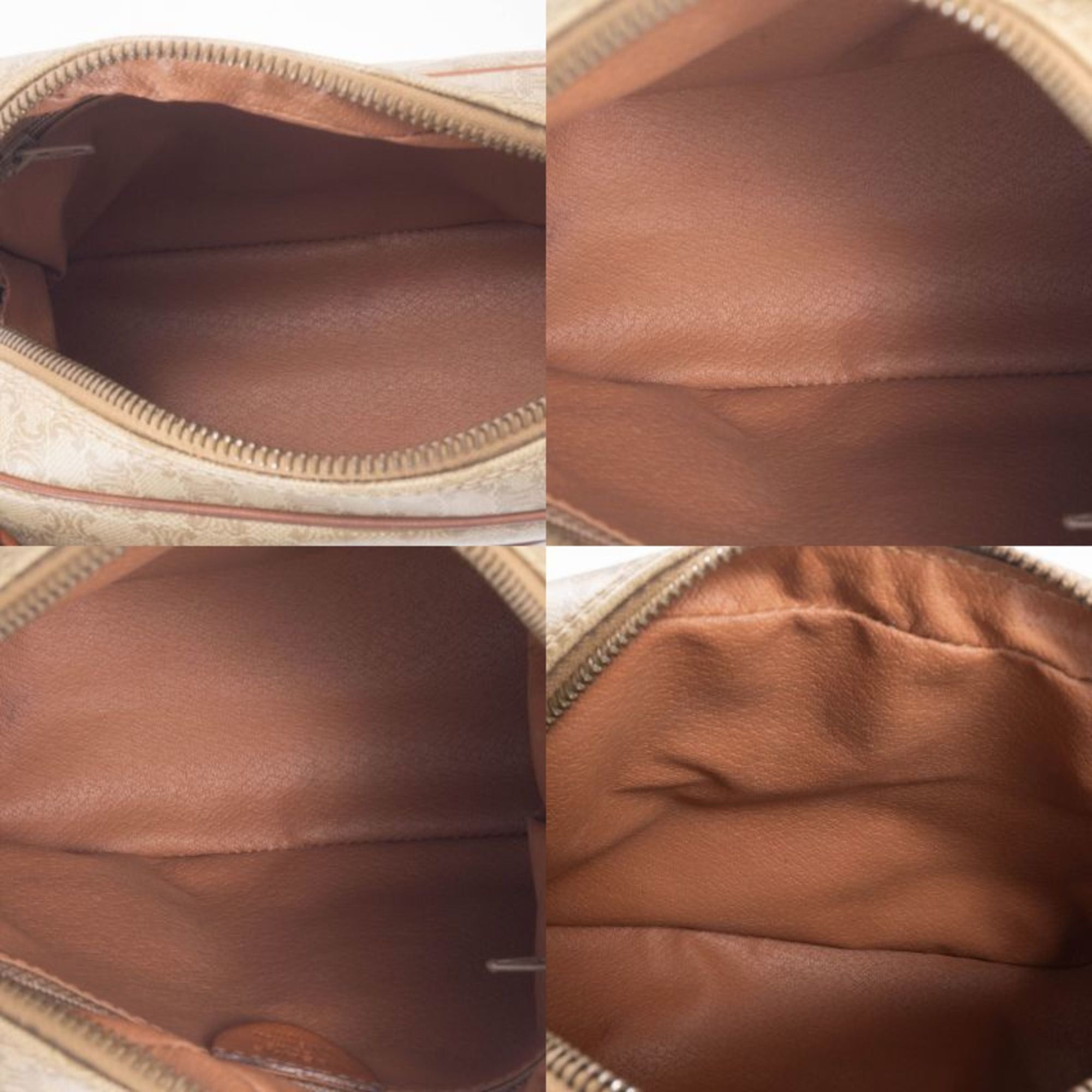 Celine Celine Women's Shoulder Bag in Beige Macadam Leather Size ONE SIZE - 14 Thumbnail