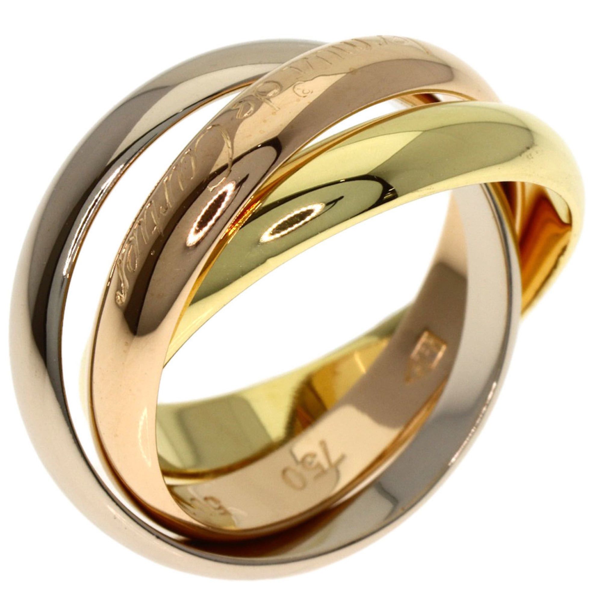 Cartier Cartier Trinity #50 Ring, 18K Yellow Gold/18KPG/18KWG, Women's Size ONE SIZE - 2 Thumbnail