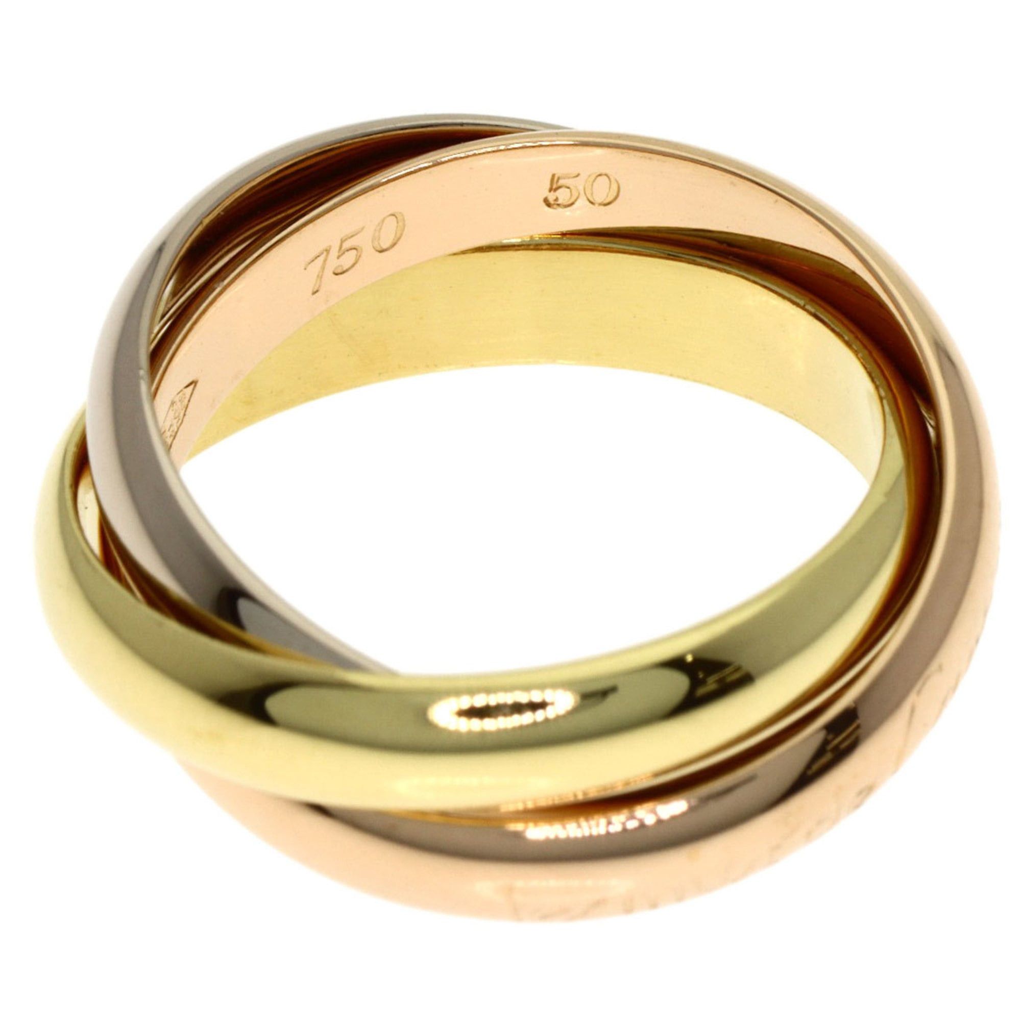 Cartier Cartier Trinity #50 Ring, 18K Yellow Gold/18KPG/18KWG, Women's Size ONE SIZE - 3 Thumbnail