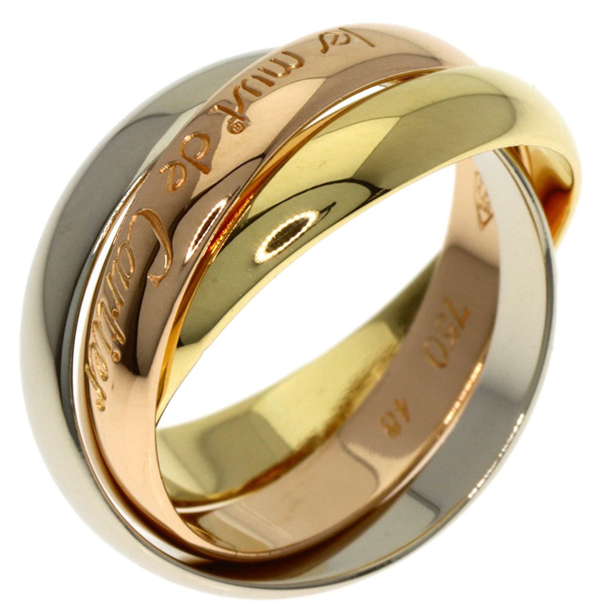 Cartier Cartier Trinity #48 Ring, 18K Yellow Gold/18KPG/18KWG, Women's Size ONE SIZE - 2 Thumbnail