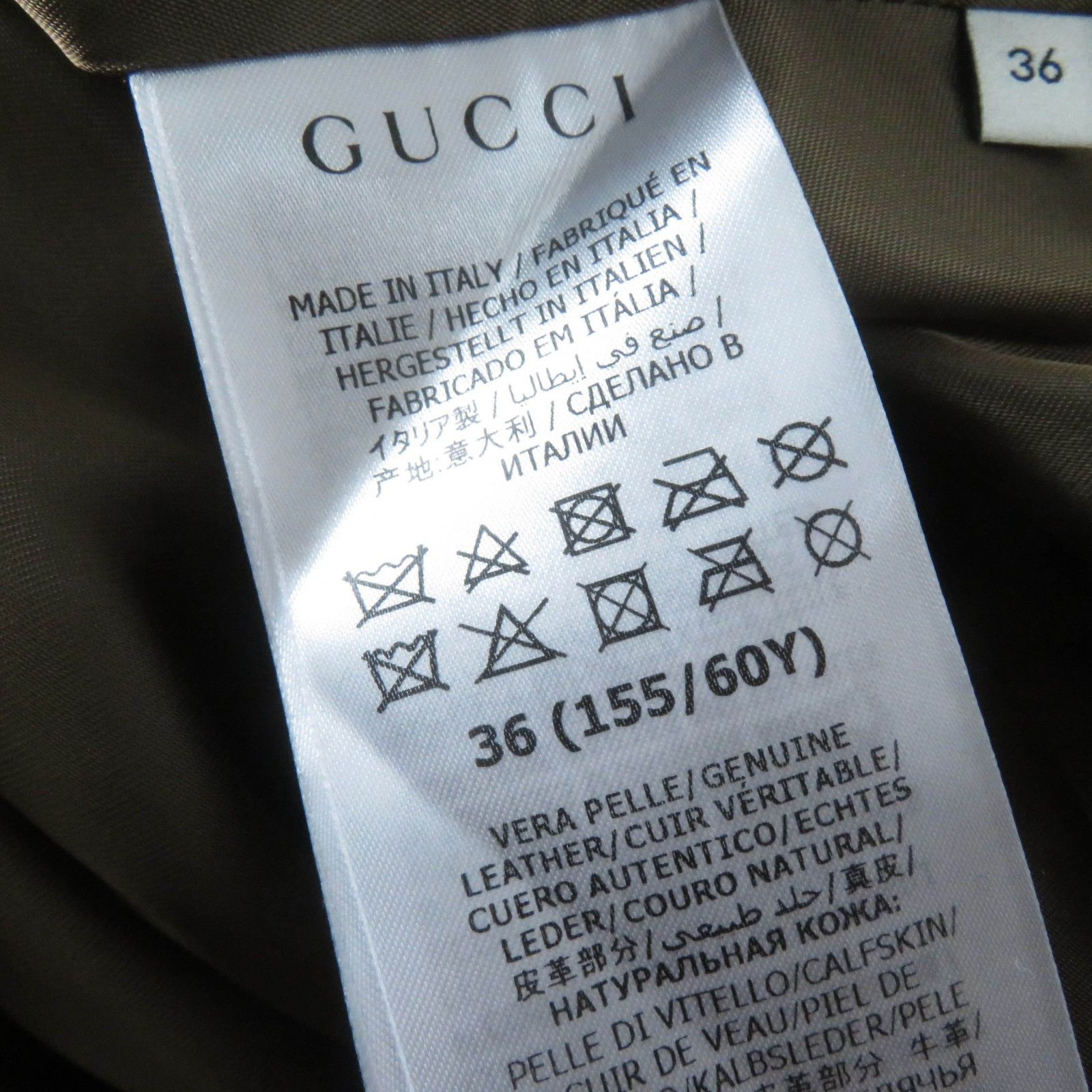 Gucci Gucci Gucci Cowhide Flare Skirt Leather Skirts 626888 DUTY FREE for USA Size ONE SIZE - 9 Thumbnail