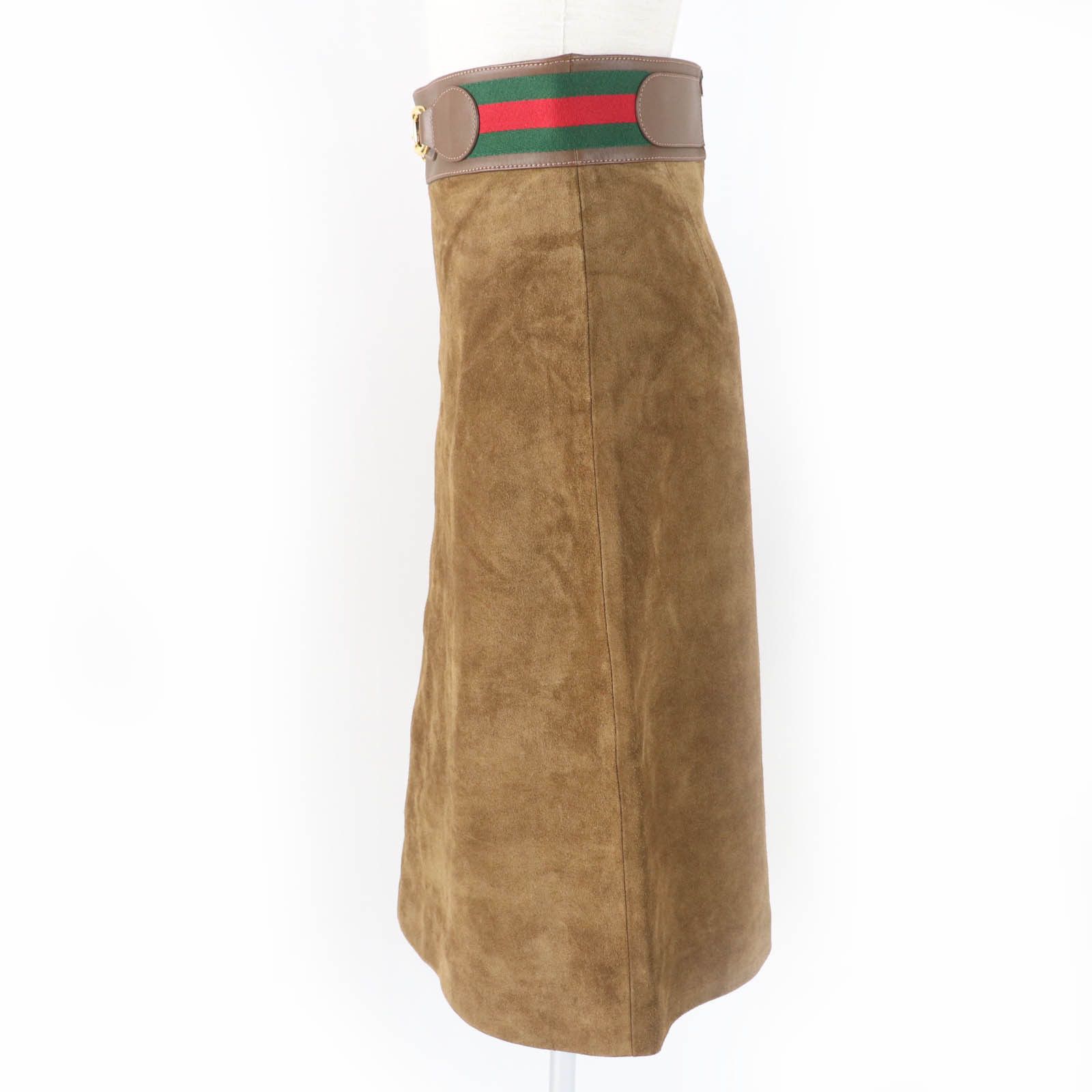 Gucci Gucci Gucci Cowhide Flare Skirt Leather Skirts 626888 DUTY FREE for USA Size ONE SIZE - 3 Thumbnail