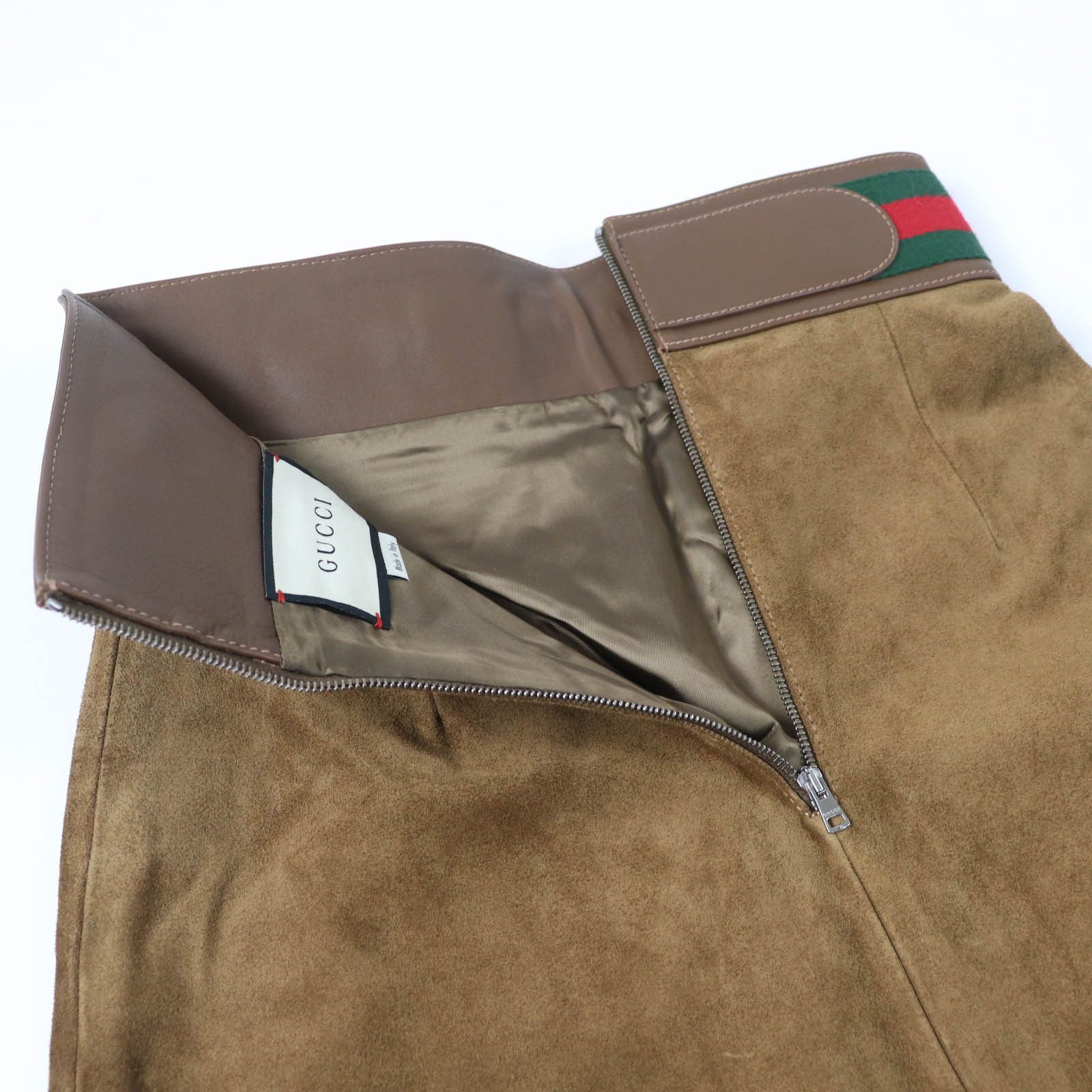 Gucci Gucci Gucci Cowhide Flare Skirt Leather Skirts 626888 DUTY FREE for USA Size ONE SIZE - 6 Thumbnail
