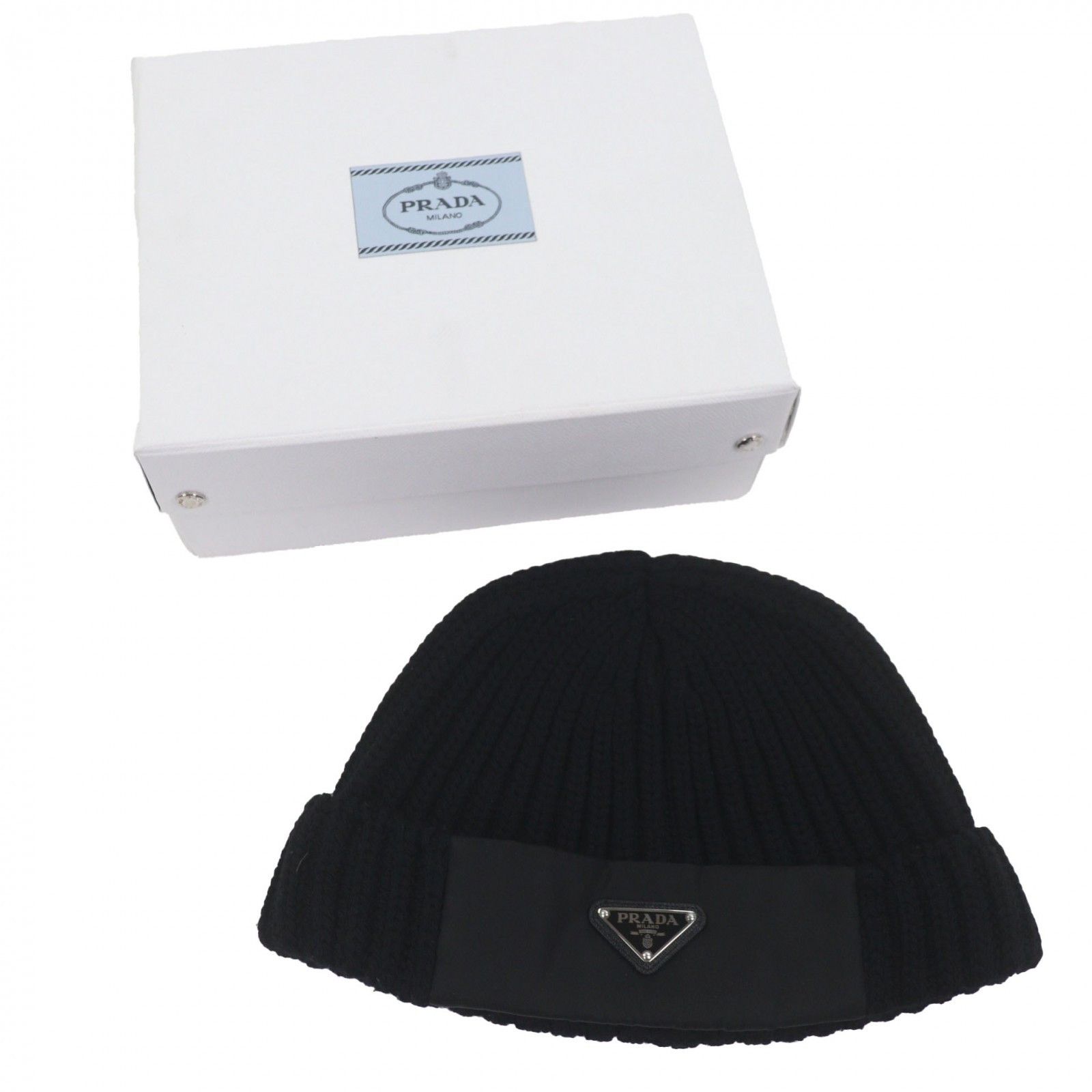 Prada Prada Prada Virgin Wool Knit Cap Textile Hats DUTY FREE for USA Size ONE SIZE - 2 Thumbnail