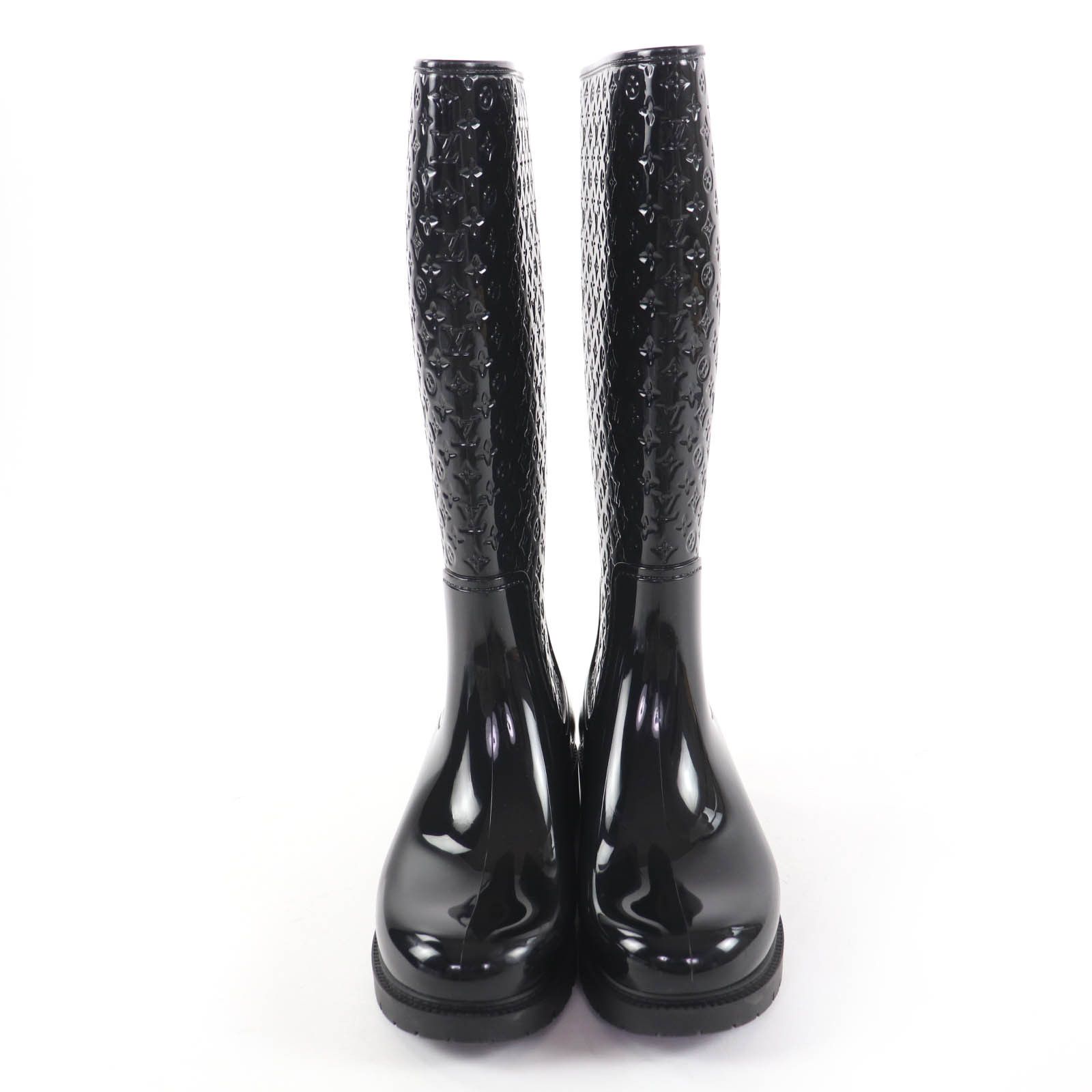 Louis Vuitton Louis Vuitton Louis Vuitton Monogram Rubber Boots Plastic / Synthetic Shoes DUTY FREE for USA Size ONE SIZE - 3 Thumbnail