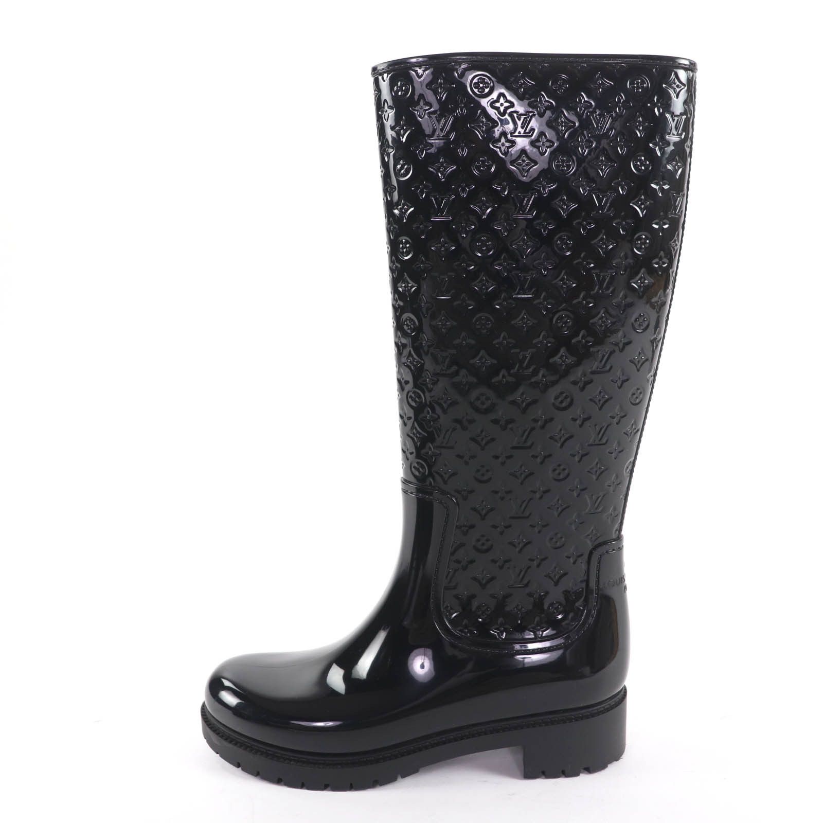 Louis Vuitton Louis Vuitton Louis Vuitton Monogram Rubber Boots Plastic / Synthetic Shoes DUTY FREE for USA Size ONE SIZE - 4 Thumbnail
