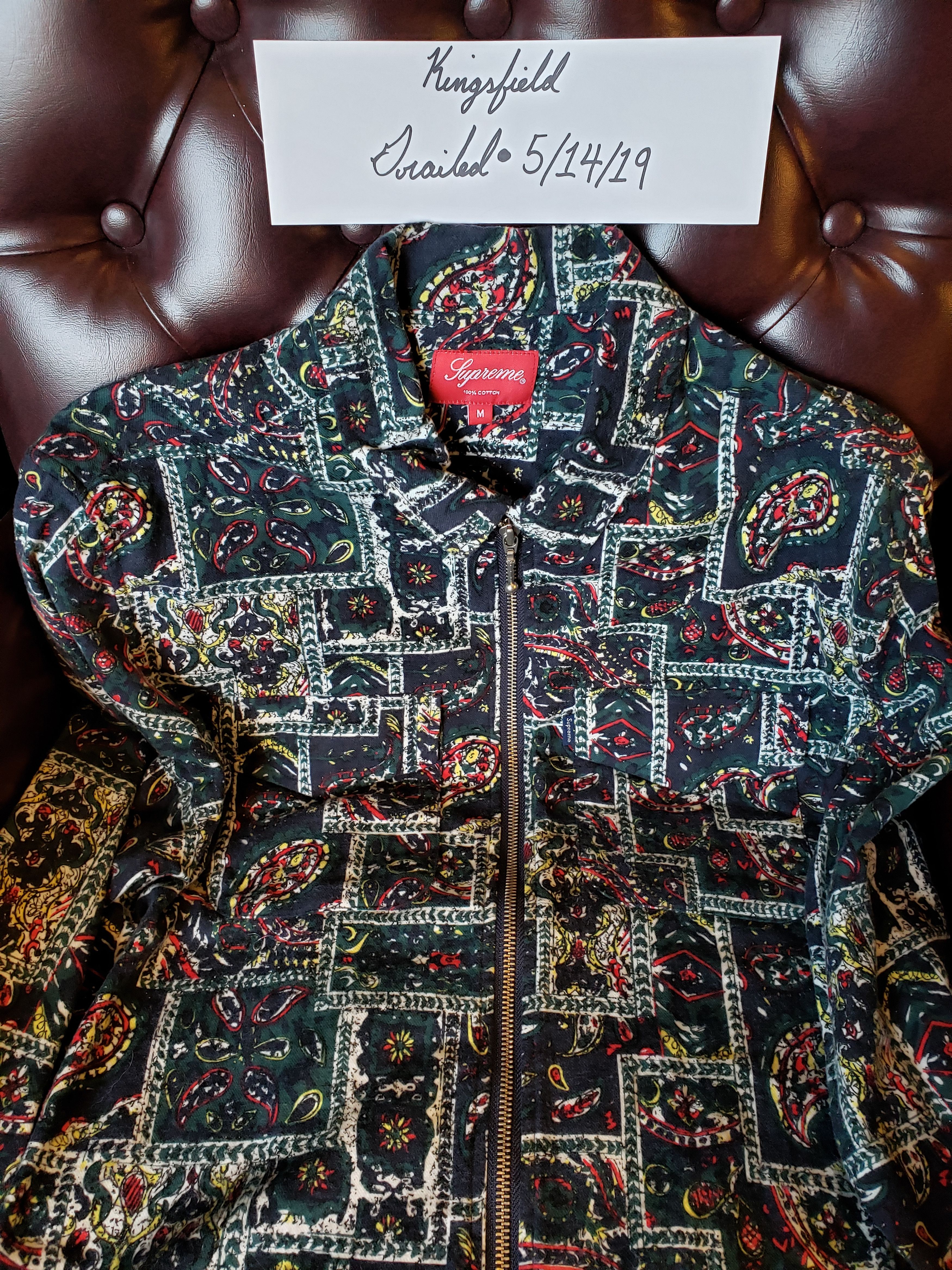 Supreme Supreme Broken Paisley Flannel Zip Up Shirt | Grailed