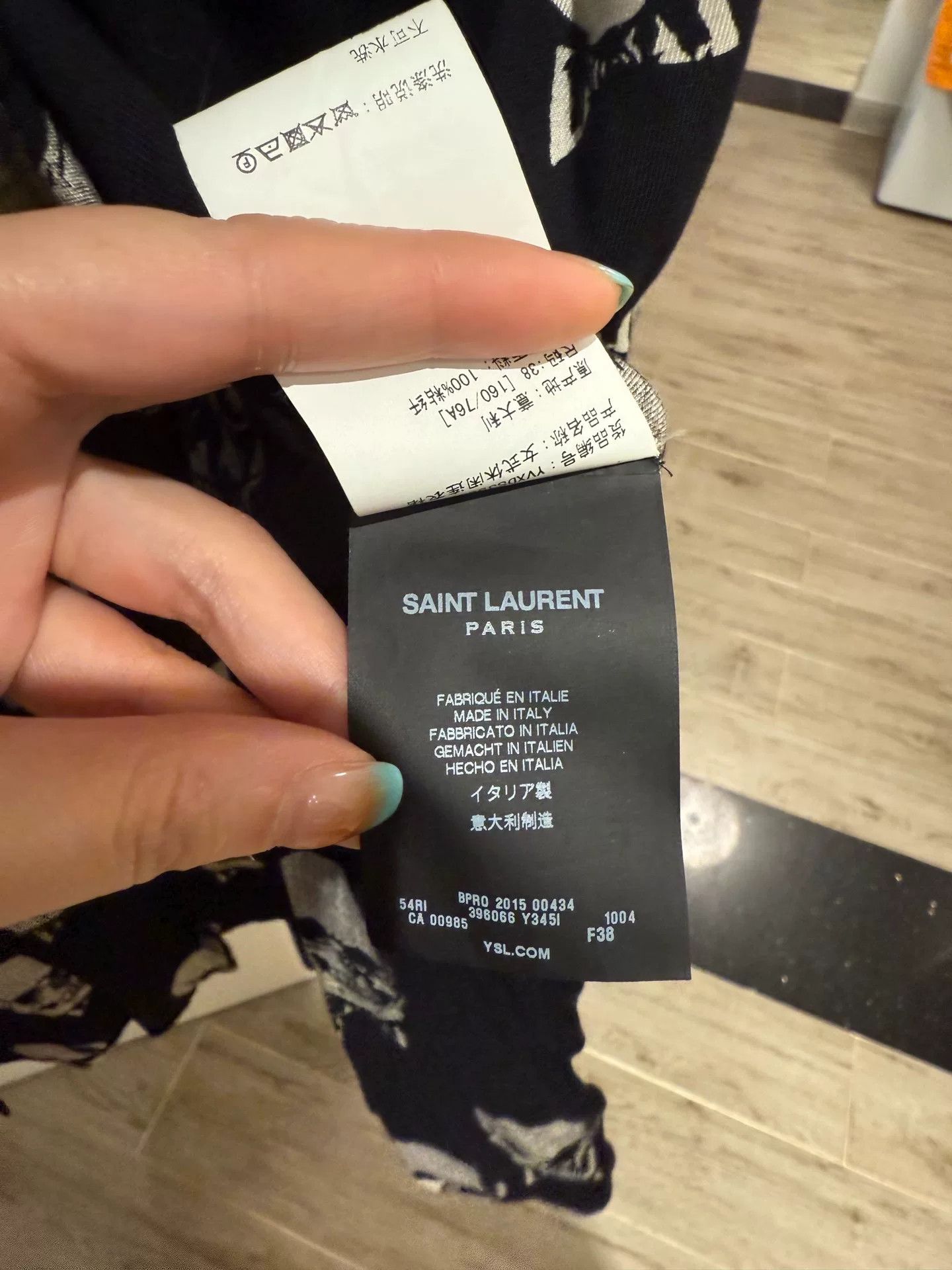 Saint Laurent Paris Saint Laurent Black Skull Pattern Dress Size US M / EU 48-50 / 2 - 3 Thumbnail
