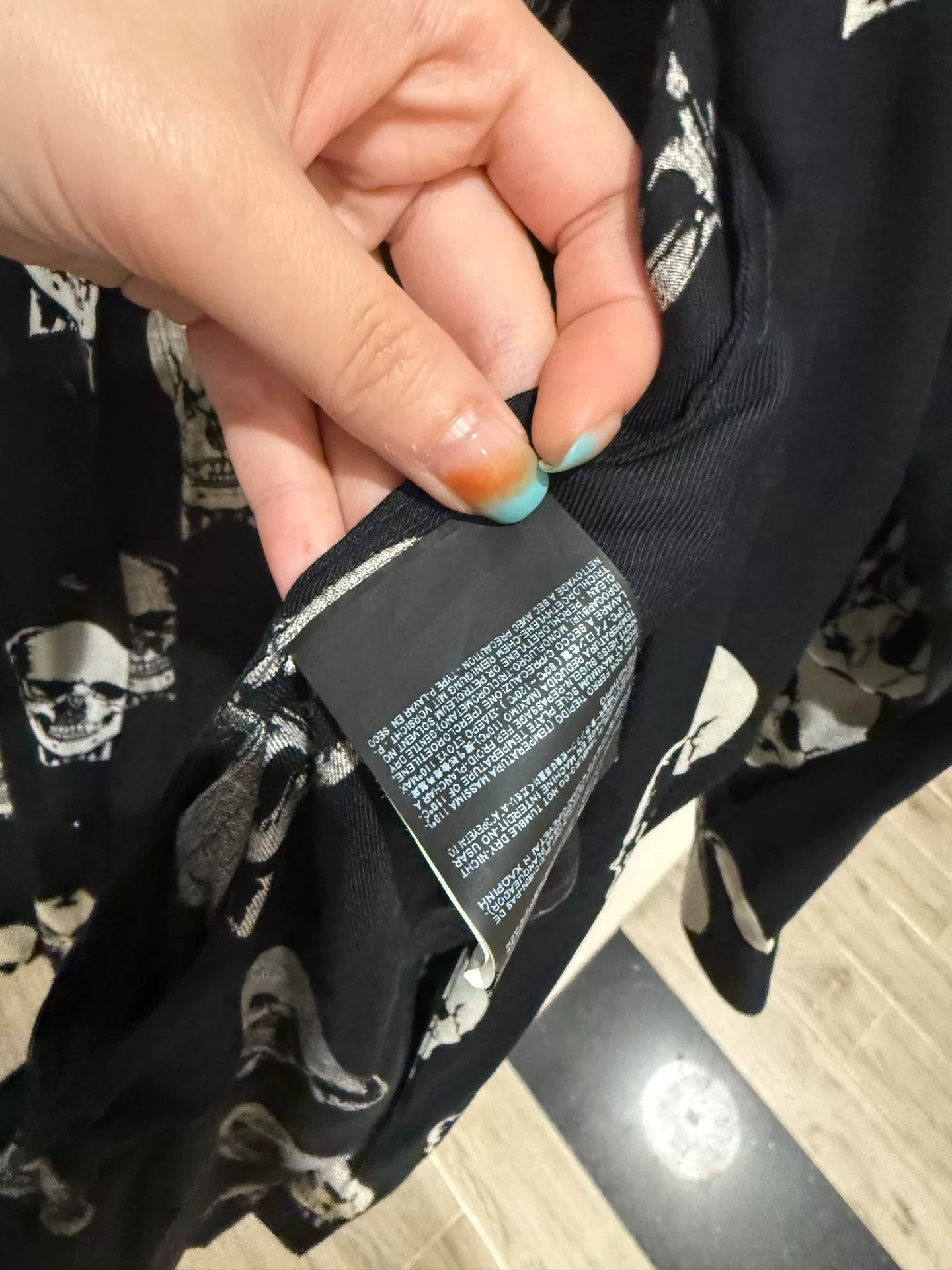 Saint Laurent Paris Saint Laurent Black Skull Pattern Dress Size US M / EU 48-50 / 2 - 2 Thumbnail