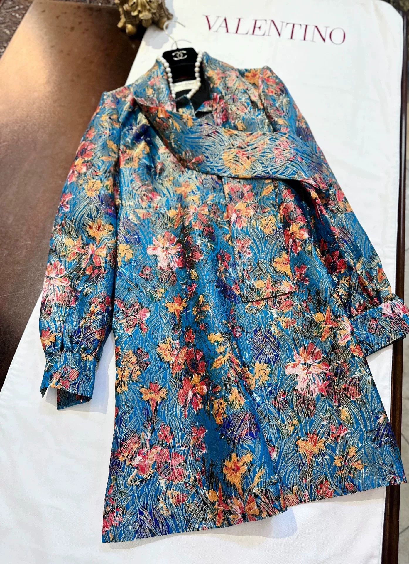 Saint Laurent Paris YSL Saint Laurent Floral Embroidered Dress Size M / US 6-8 / IT 42-44 - 2 Thumbnail